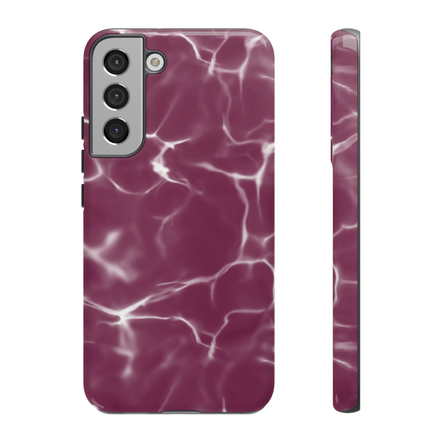 Marble Print Phone Case Maroon