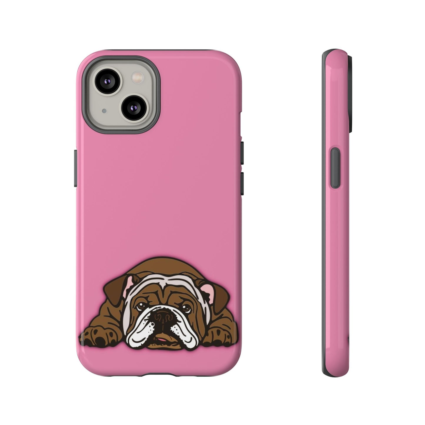 Bulldog Phone Case Pink