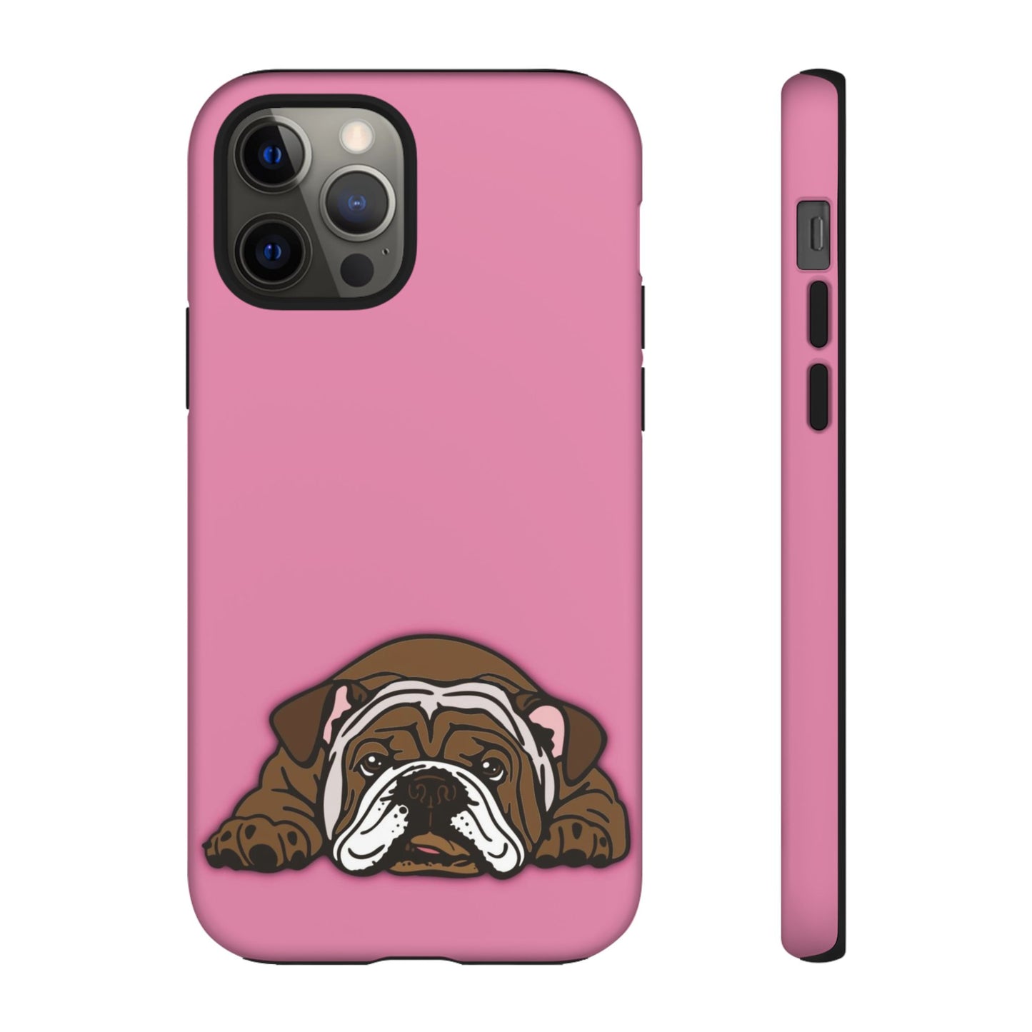 Bulldog Phone Case Pink