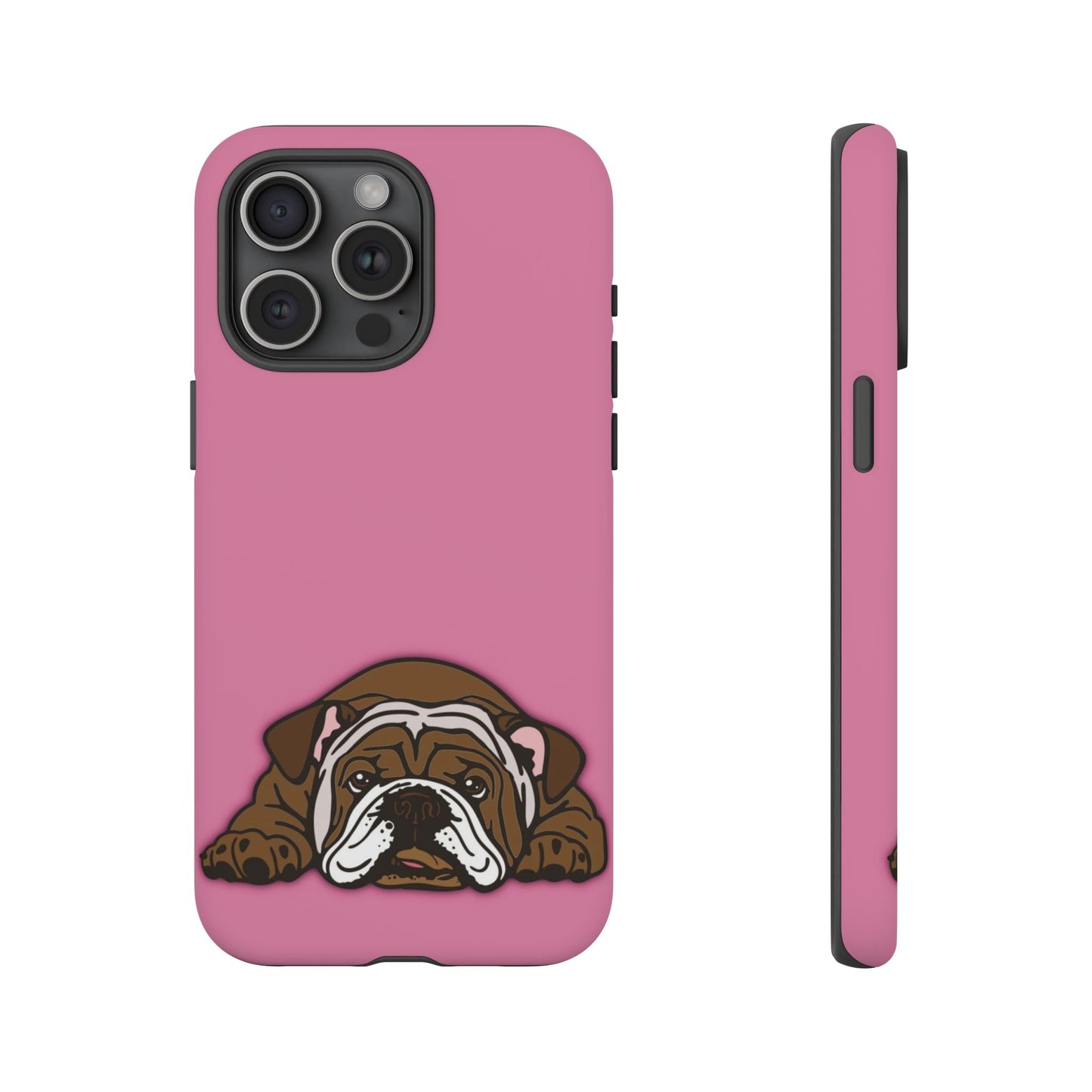 Bulldog Phone Case Pink