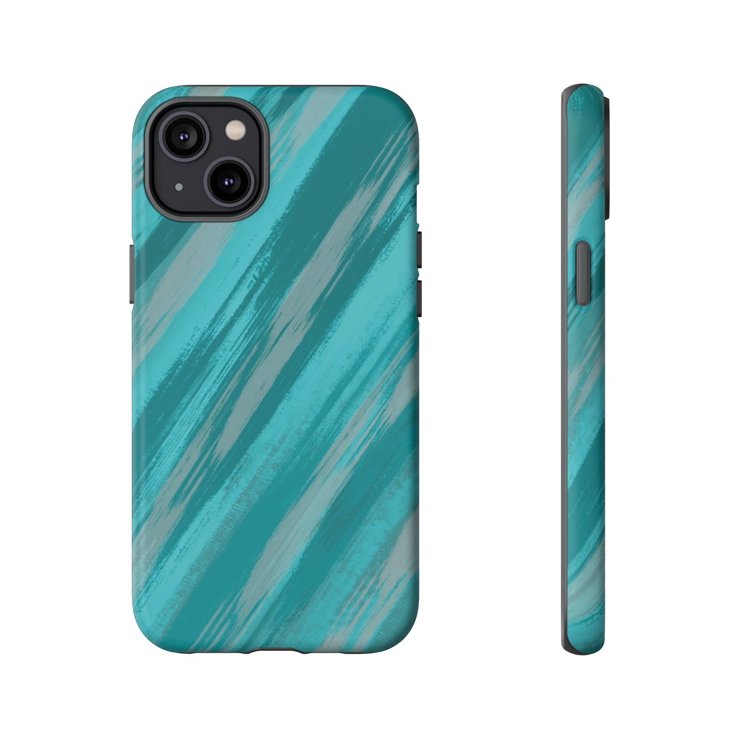 Striped Phone Case Aqua