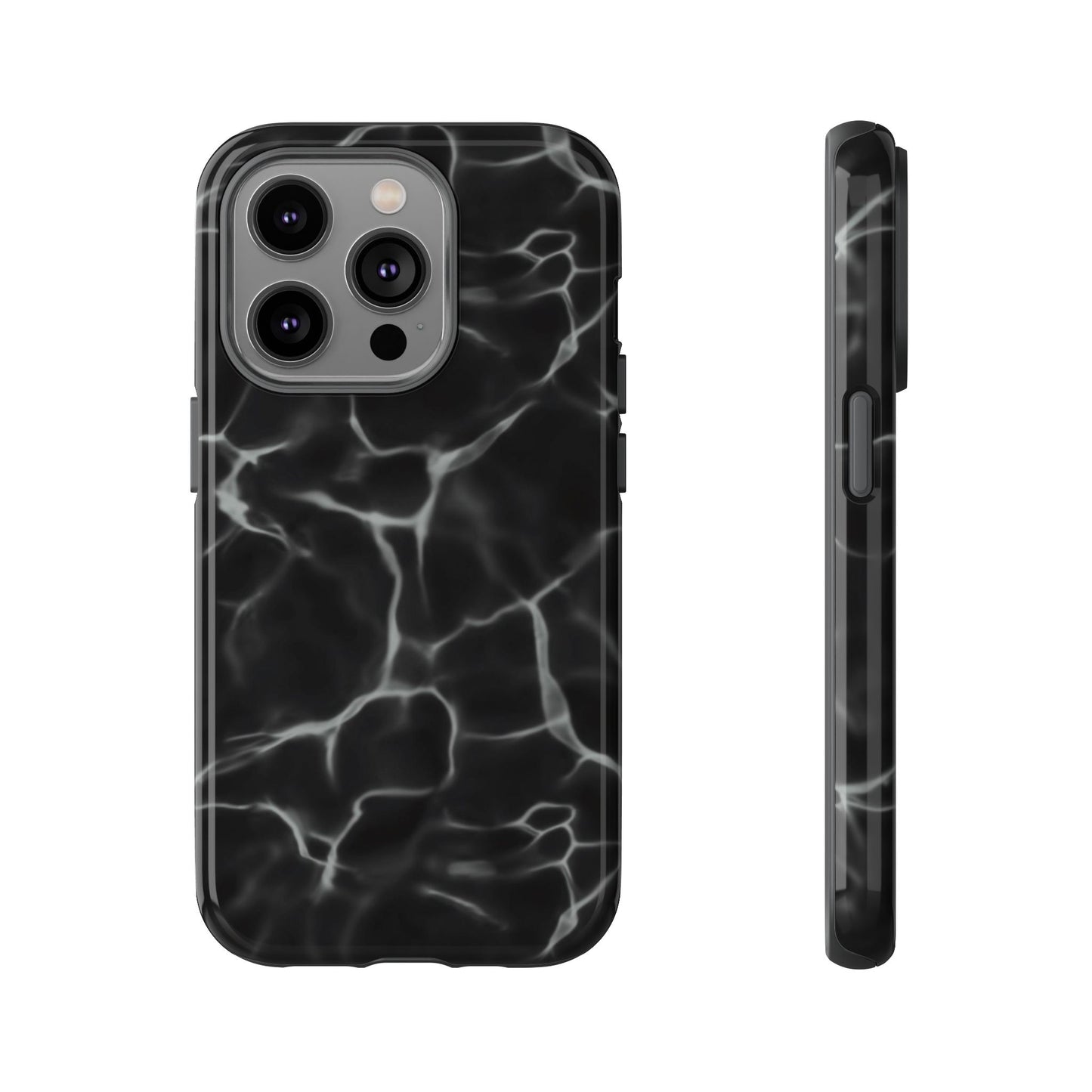 Marble Phone Case Black White