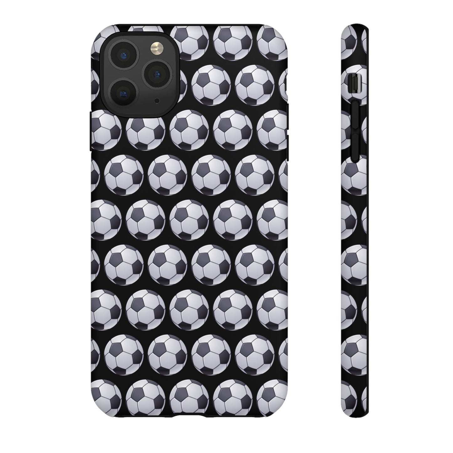 Soccer Ball Phone Case Black