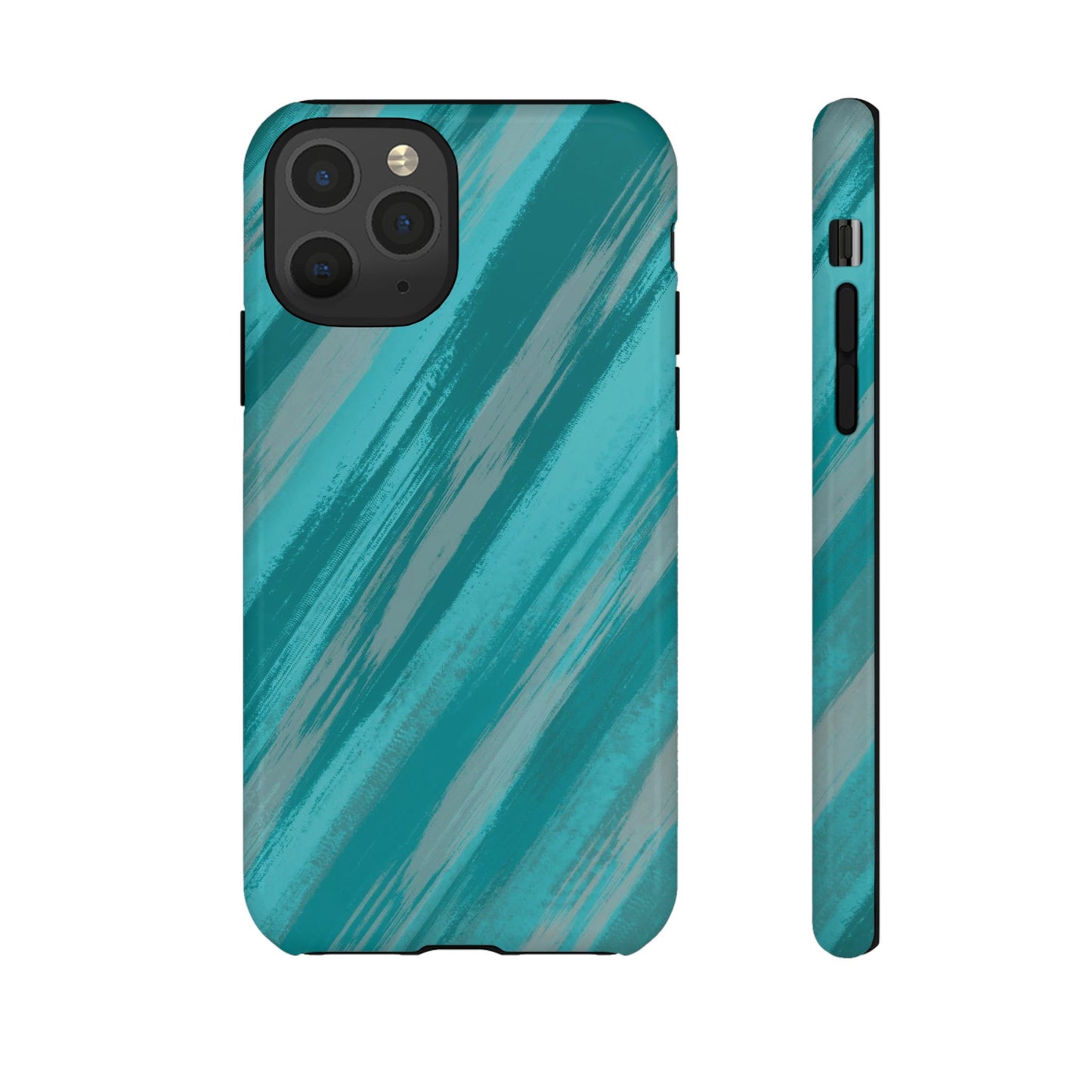 Striped Phone Case Aqua