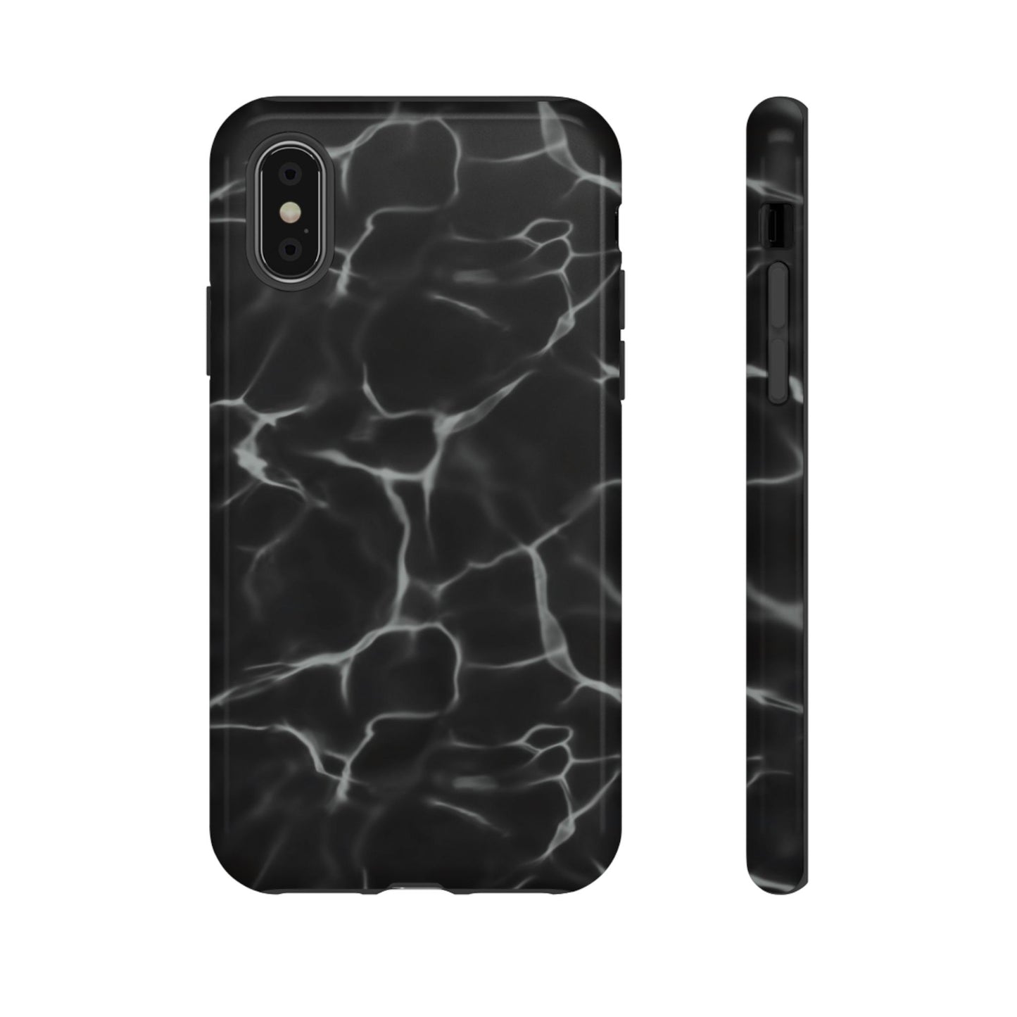 Marble Phone Case Black White