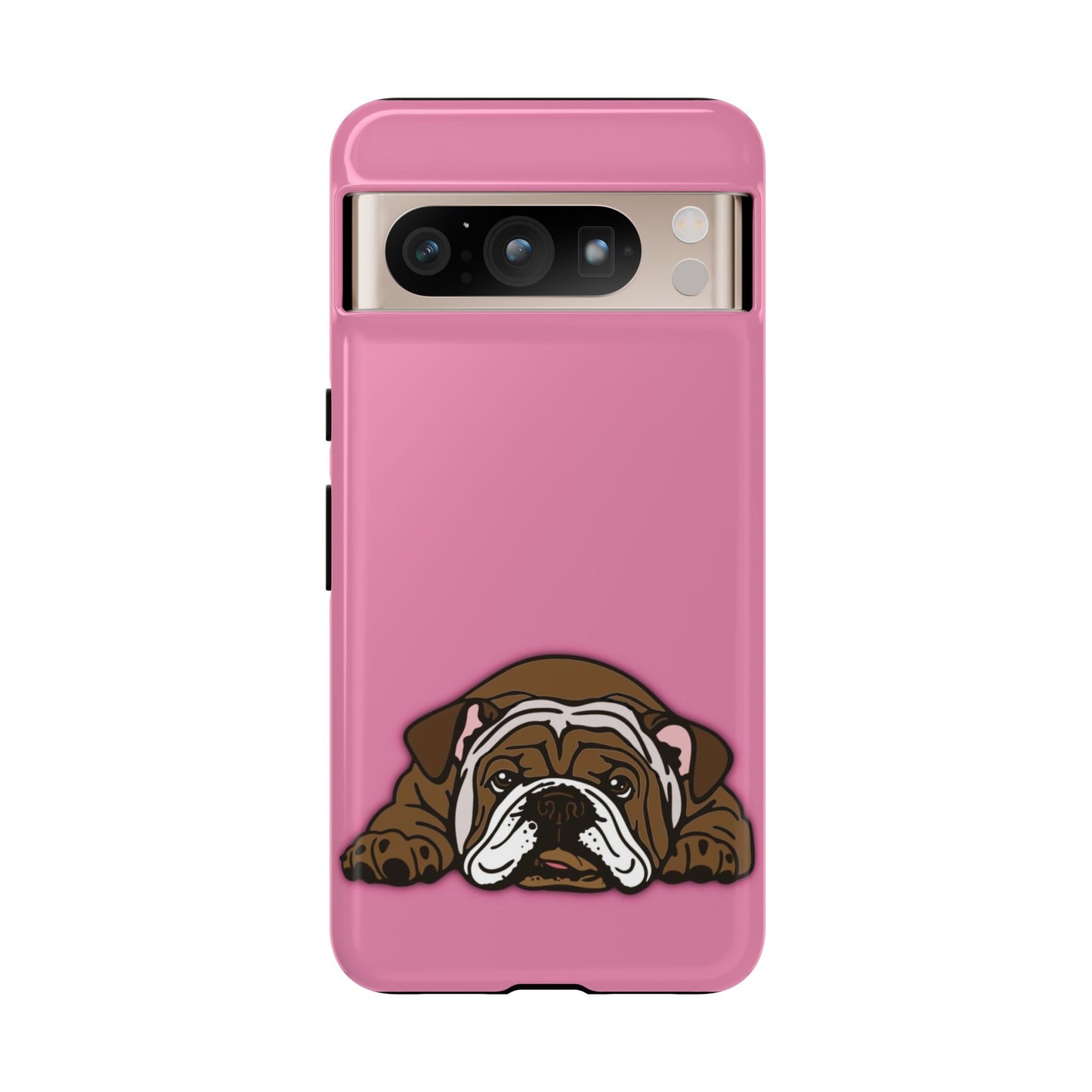 Bulldog Phone Case Pink