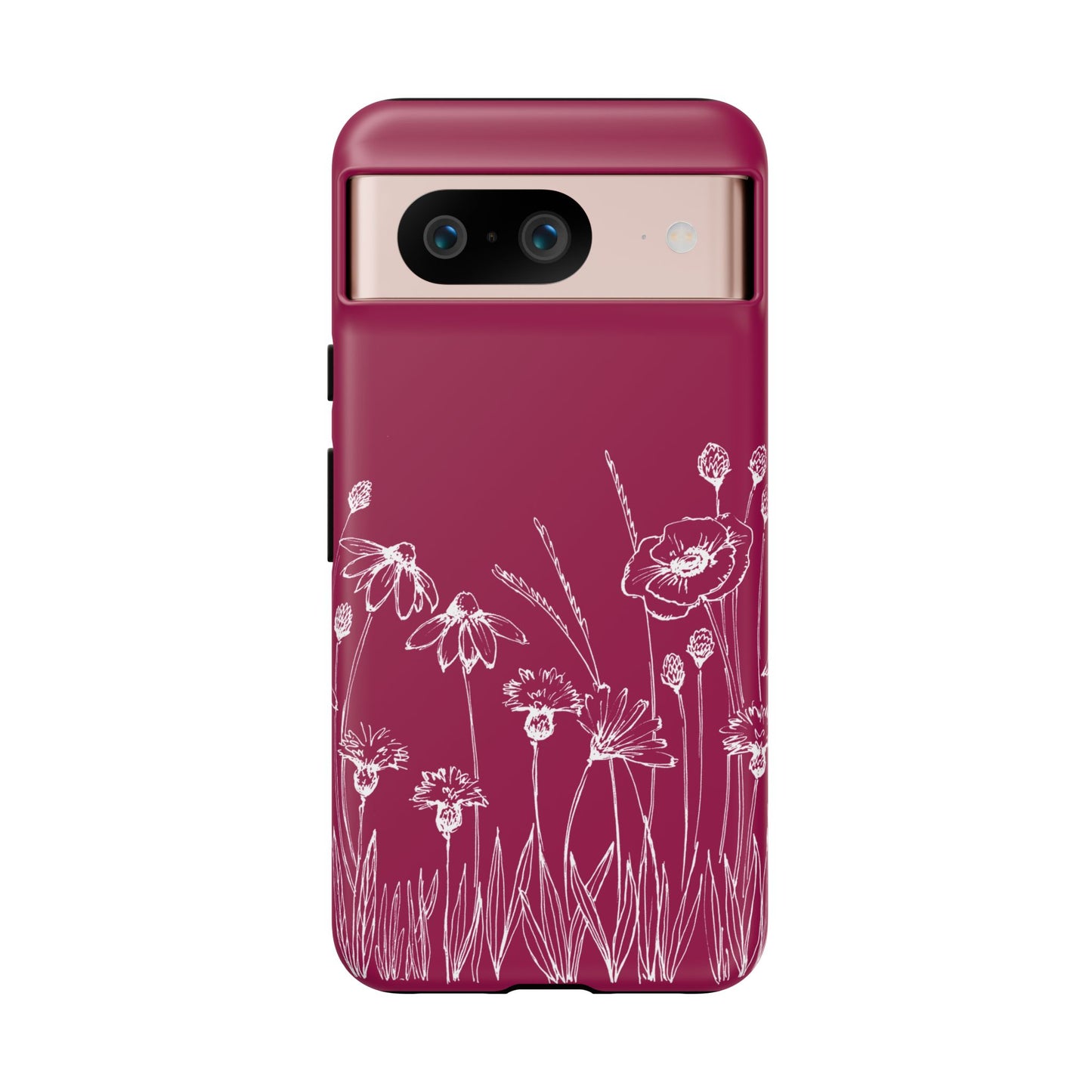 Doodle Flower Phone Case Berry