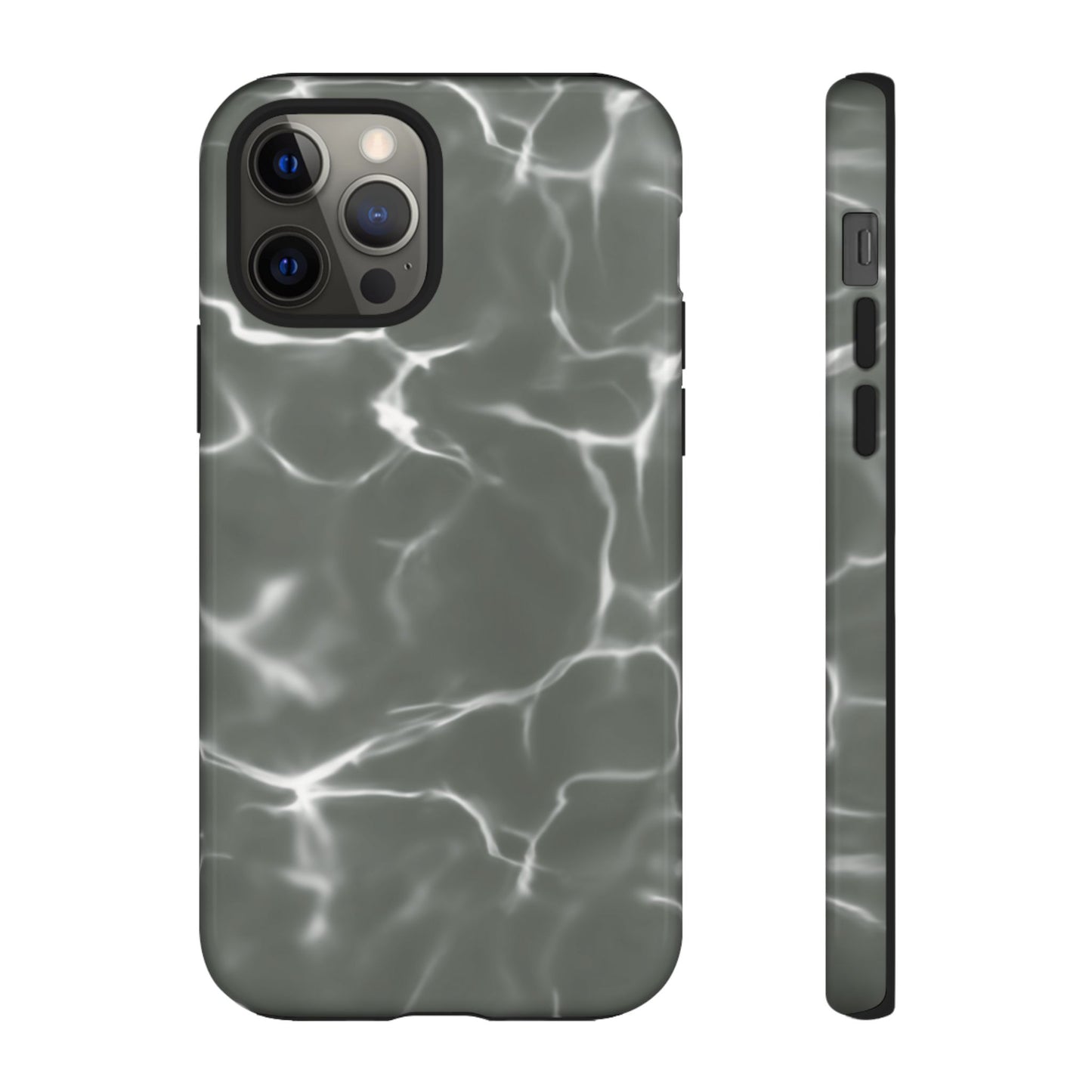 Marble Print Phone Case Gray