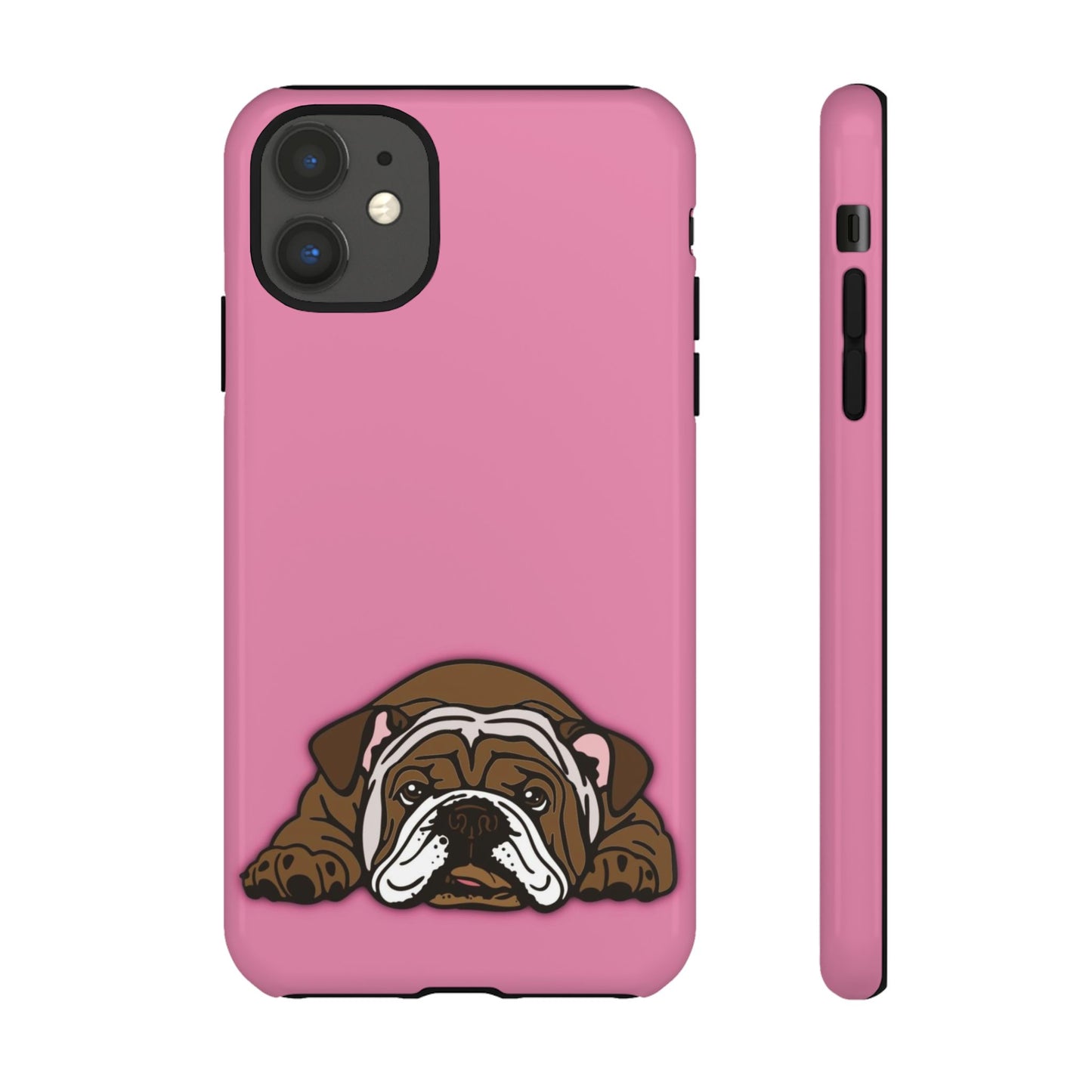 Bulldog Phone Case Pink