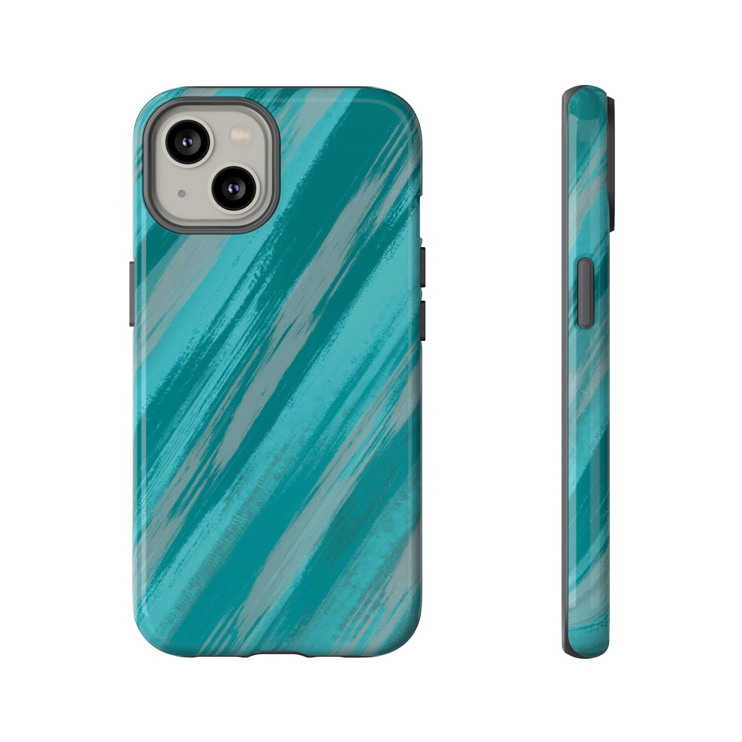 Striped Phone Case Aqua