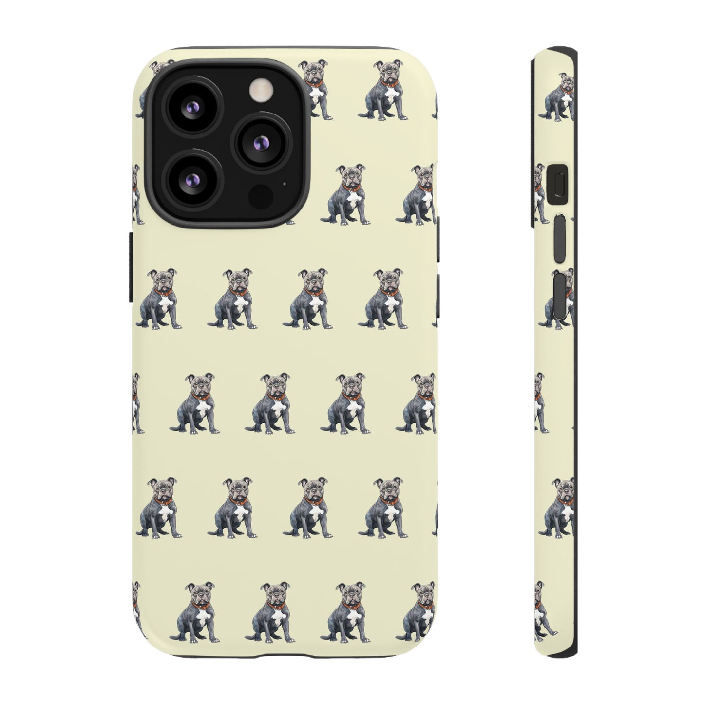 Pitbull Phone Case Cream