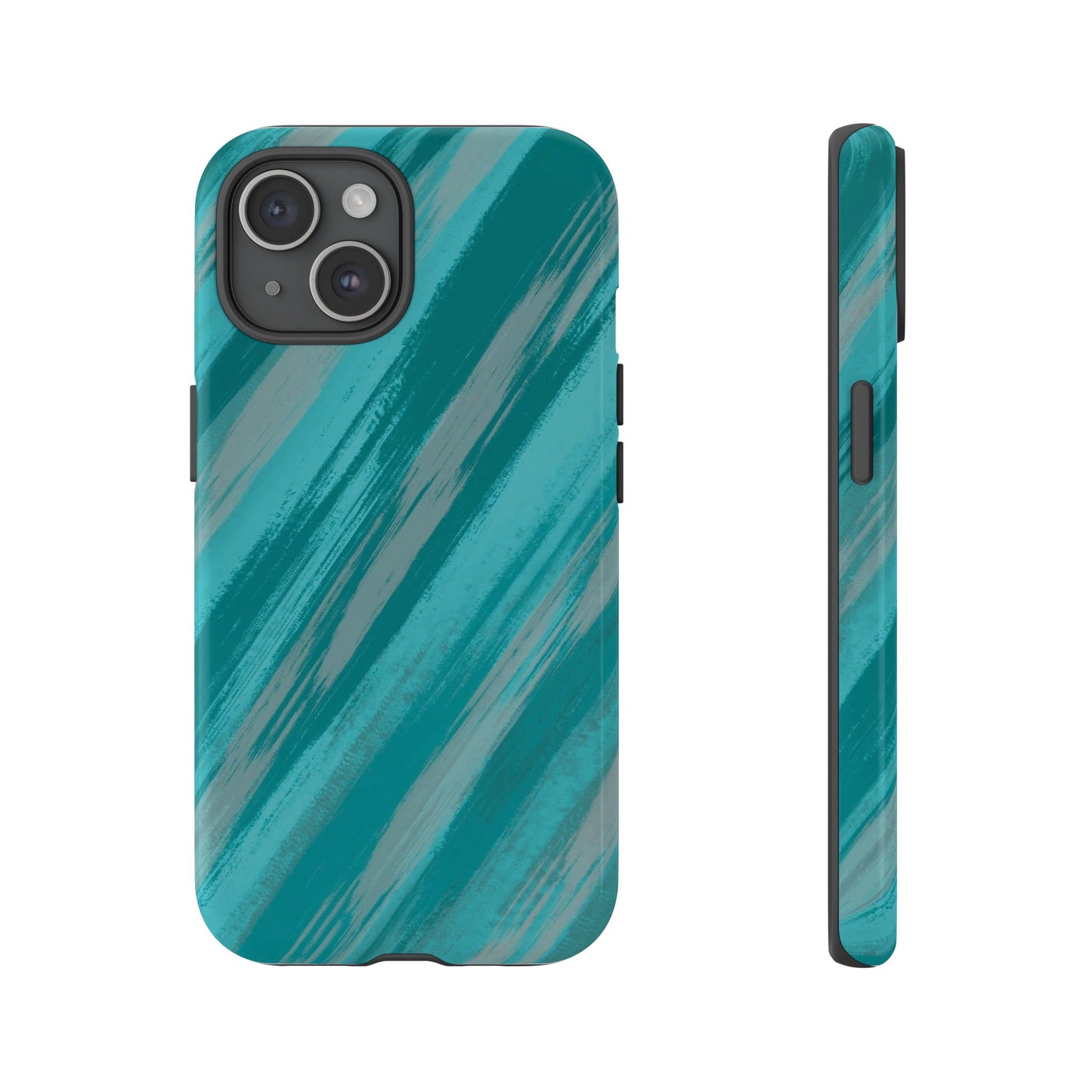 Striped Phone Case Aqua