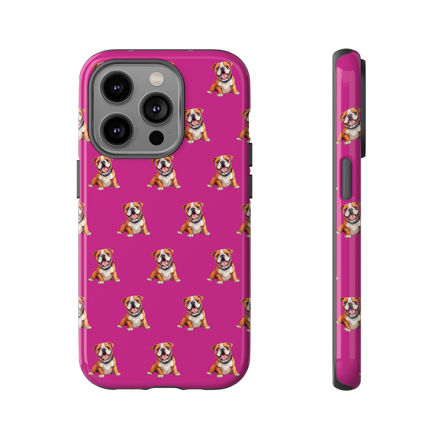 Bulldog Phone Case Pink