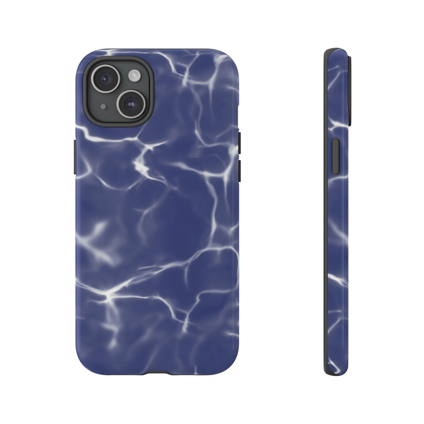 Marble Print Phone Case Dark Blue