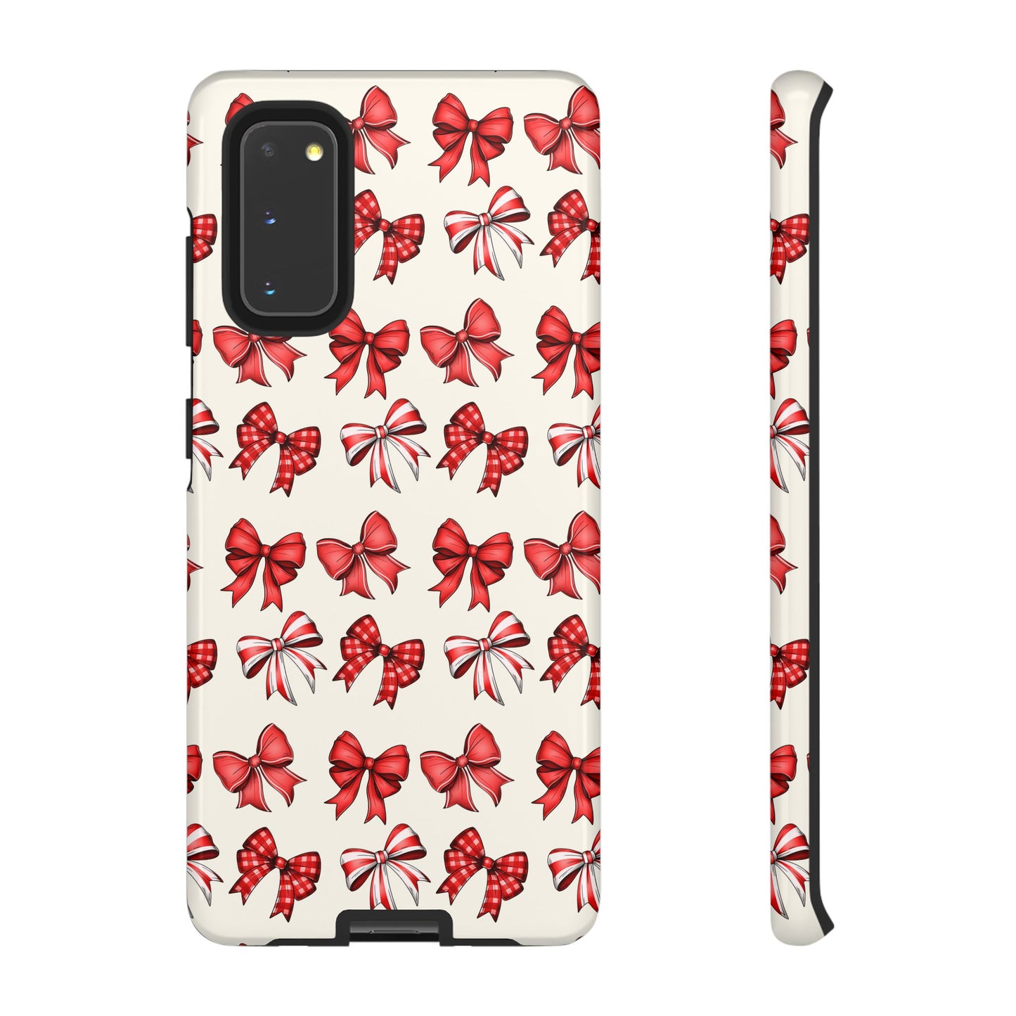 Christmas Bow Phone Case Cream