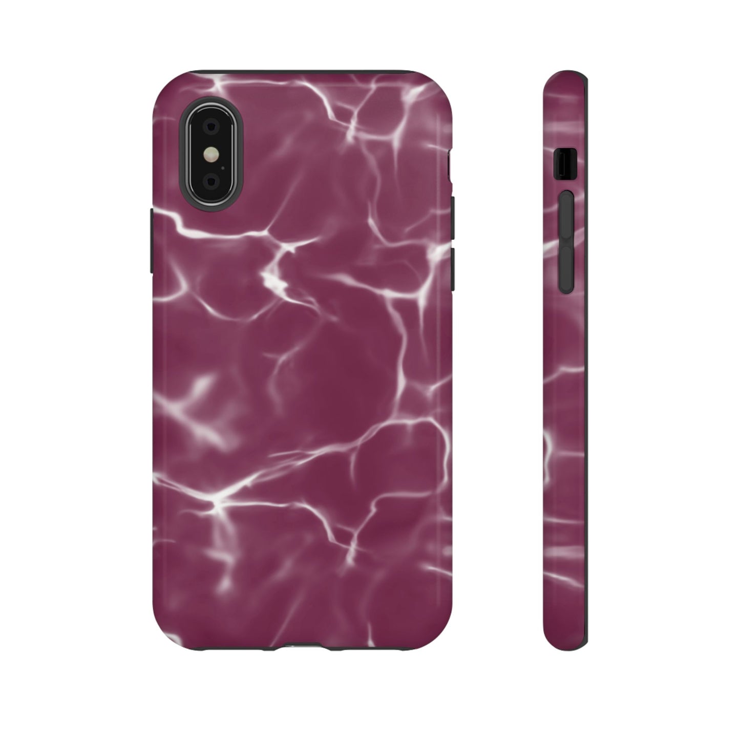 Marble Print Phone Case Maroon