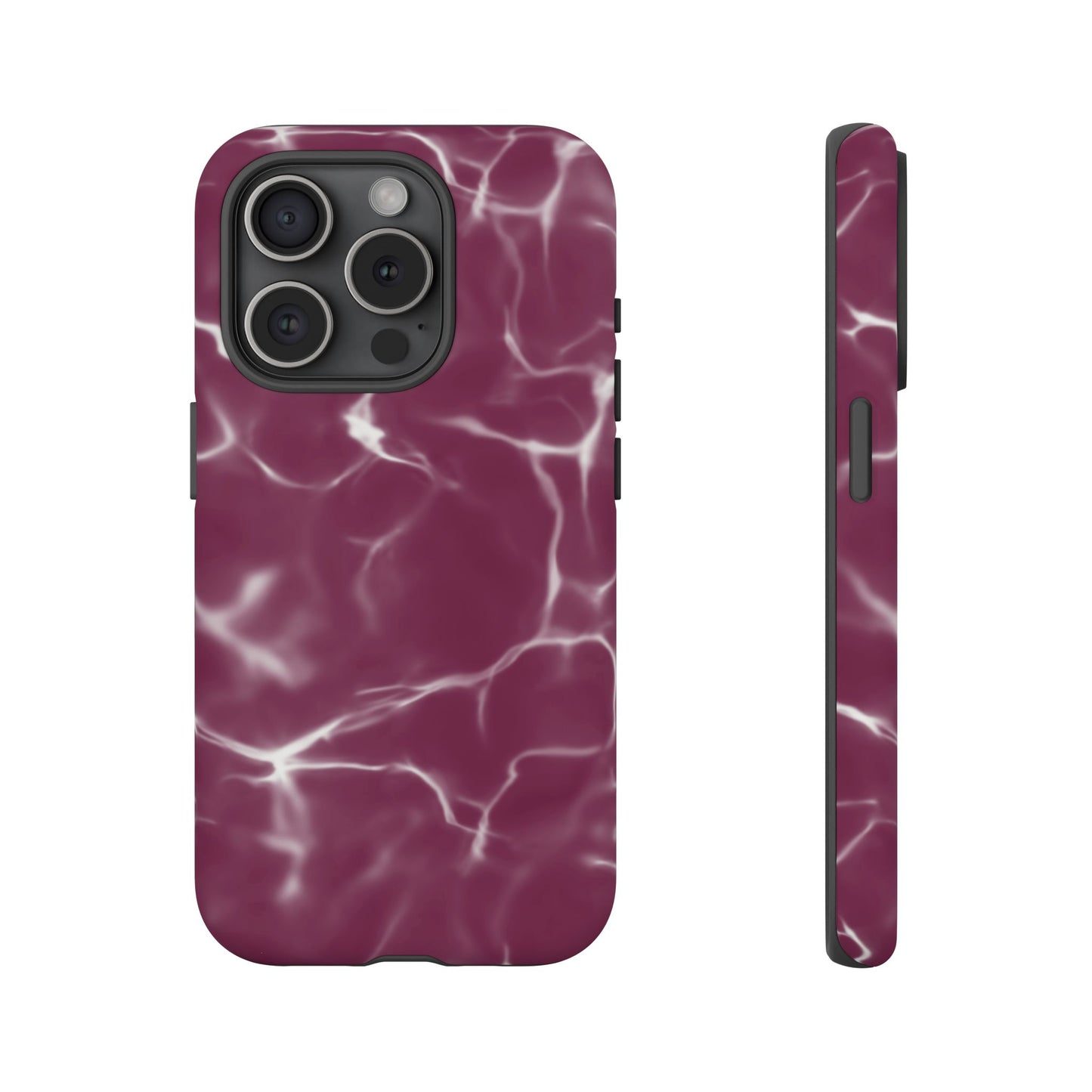 Marble Print Phone Case Maroon