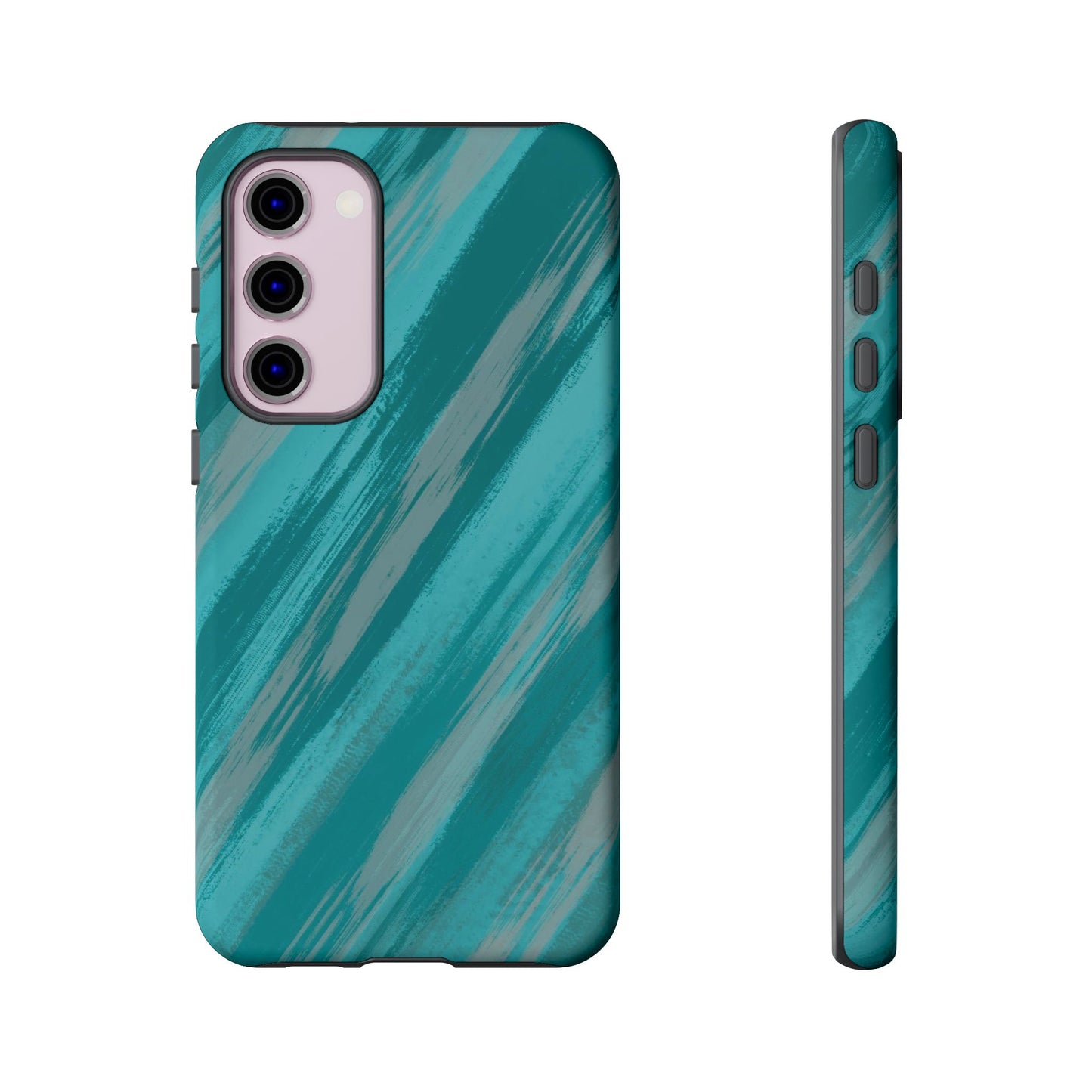 Striped Phone Case Aqua