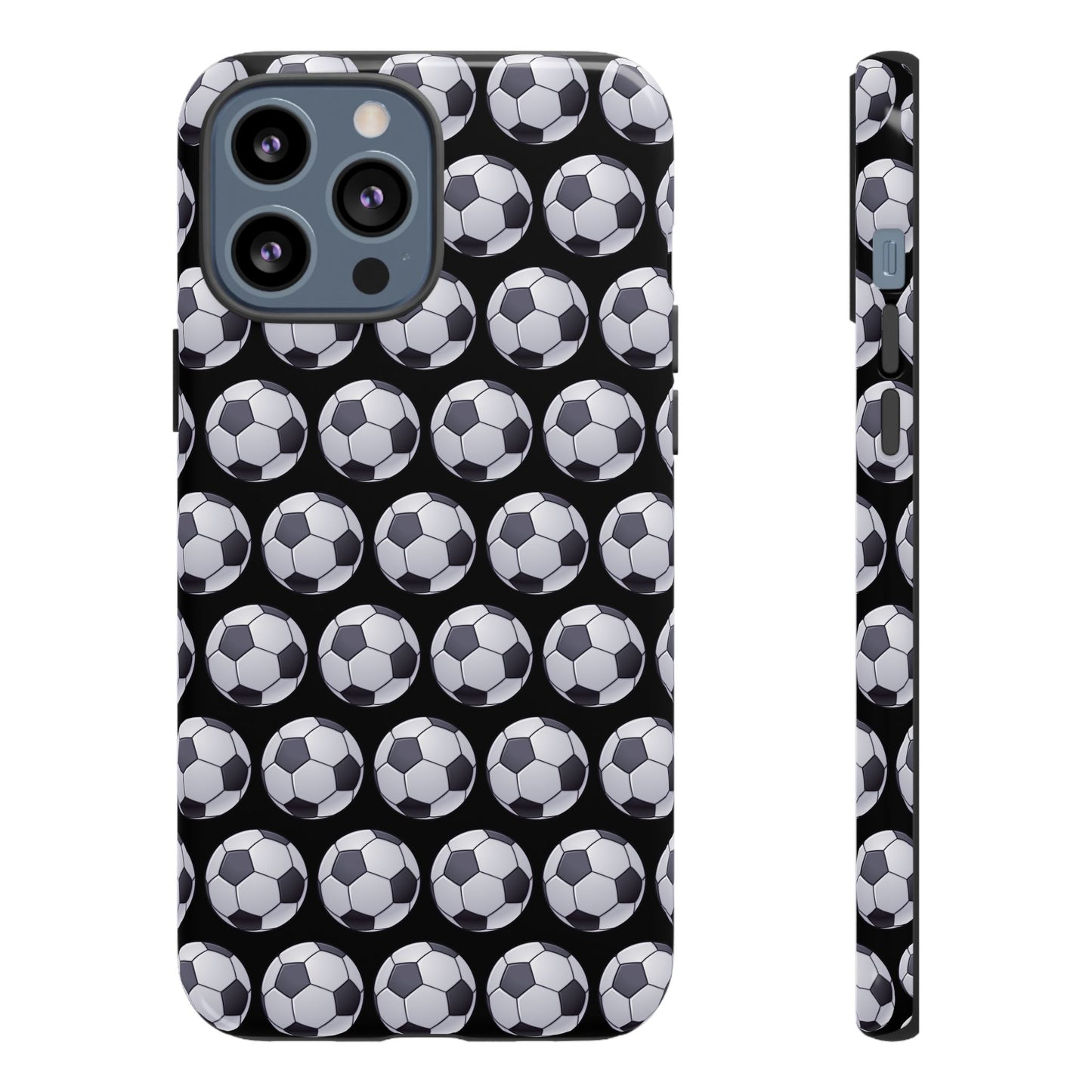 Soccer Ball Phone Case Black