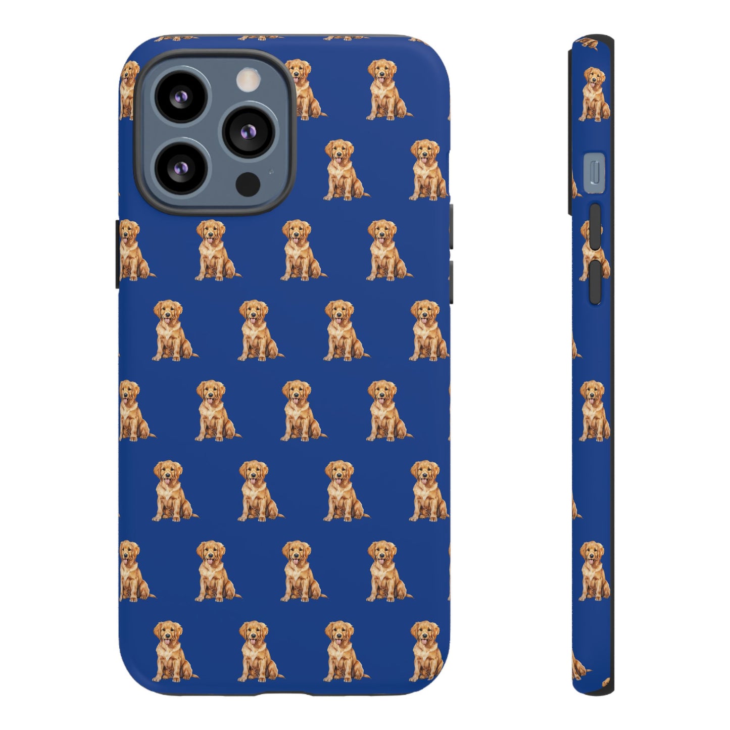 Golden Retriever Phone Case Blue