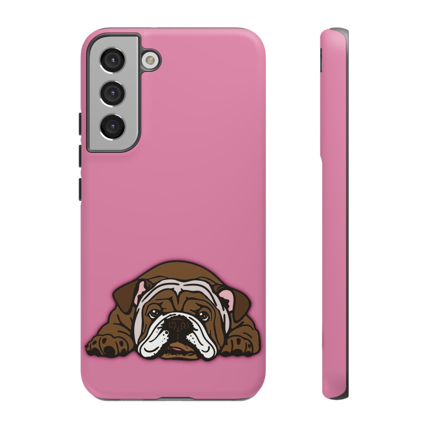 Bulldog Phone Case Pink