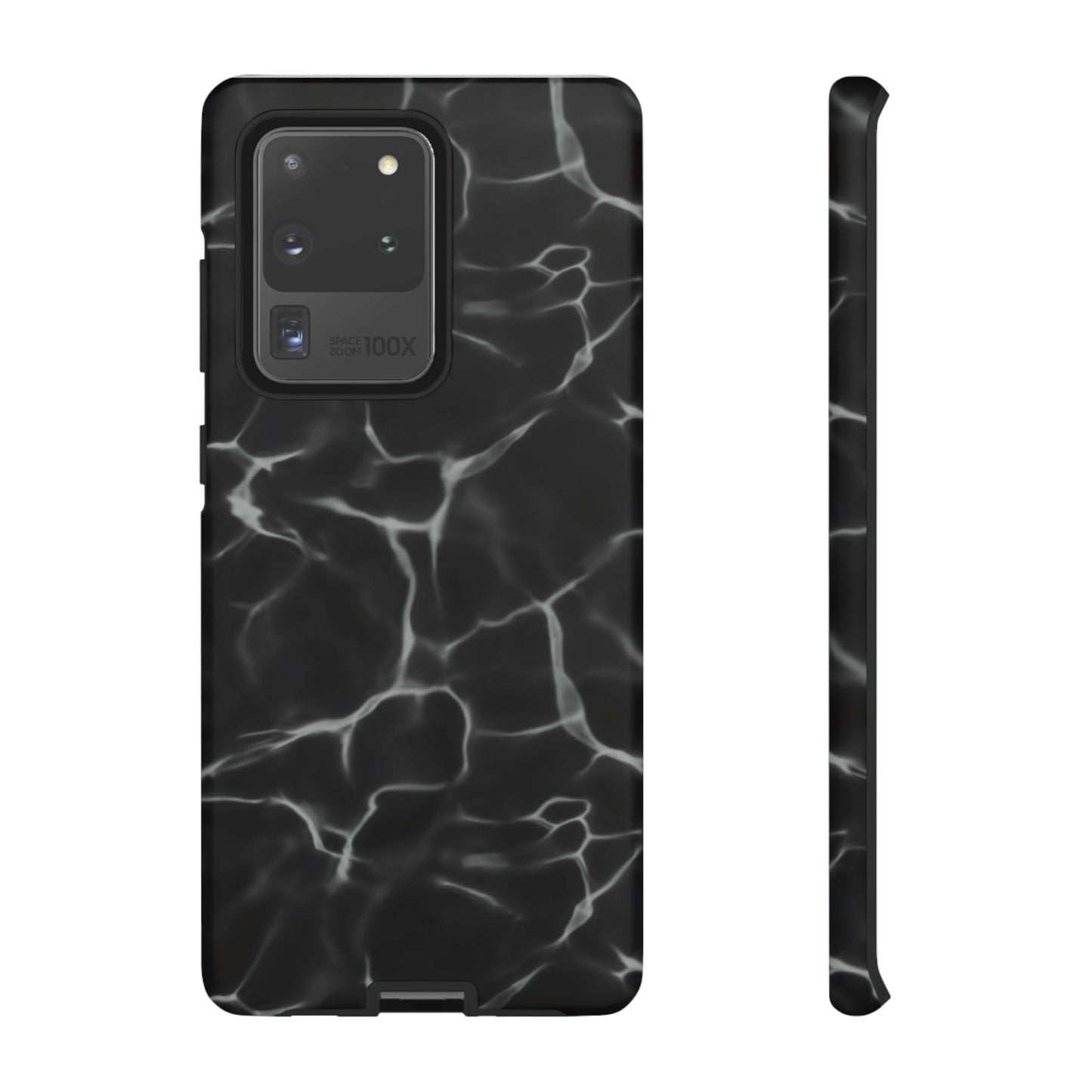 Marble Phone Case Black White