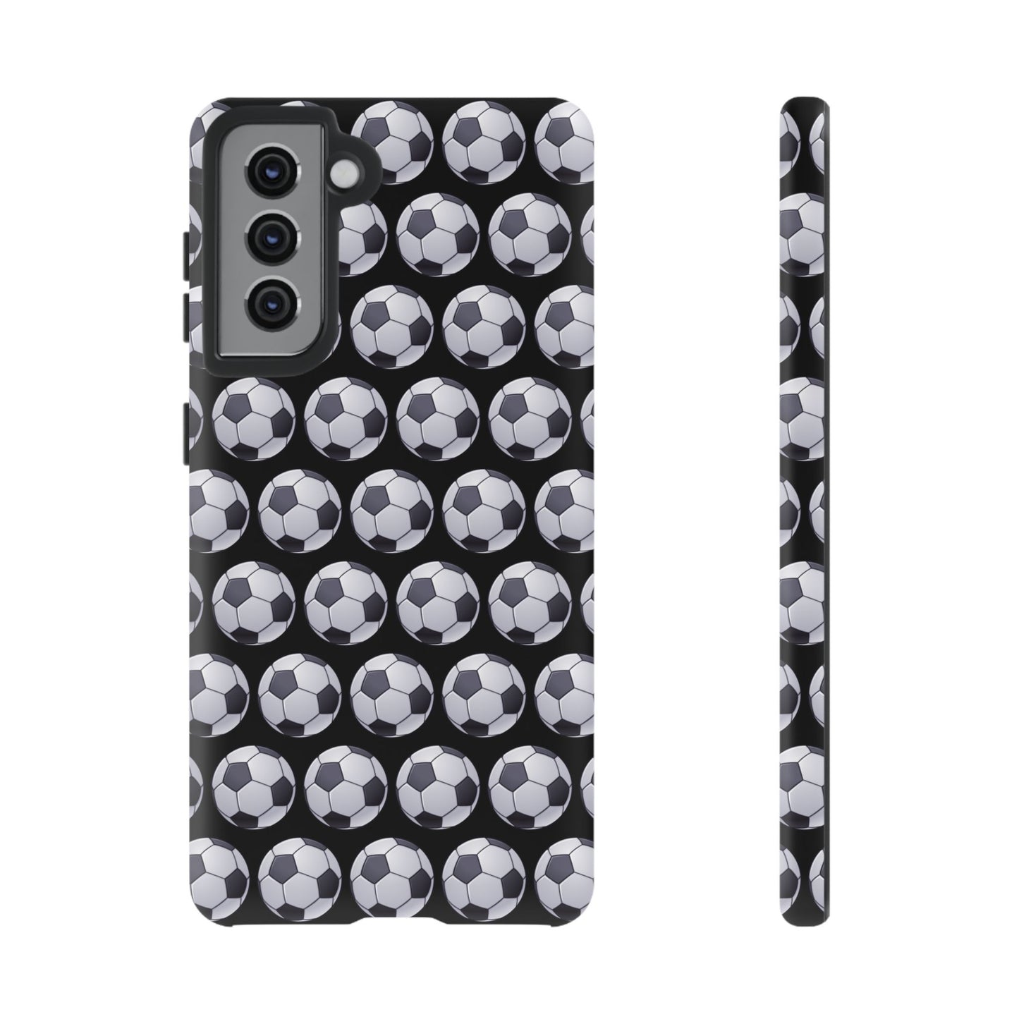 Soccer Ball Phone Case Black