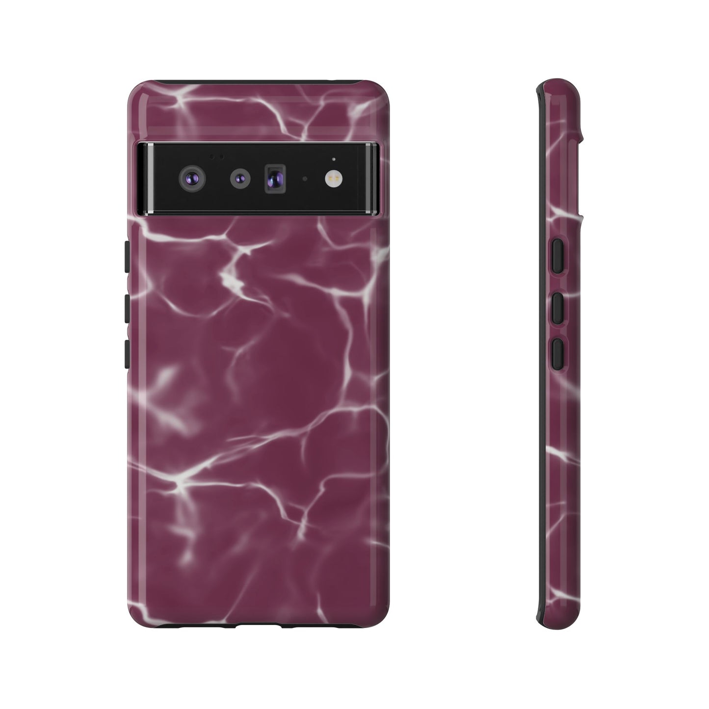 Marble Print Phone Case Maroon