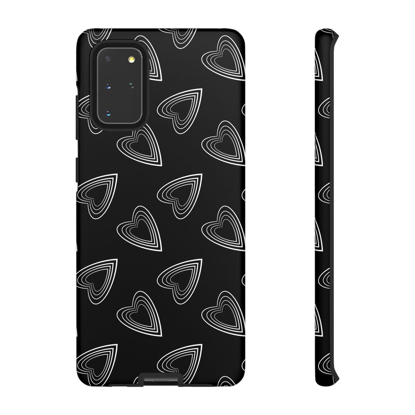 Hearts Phone Case Black