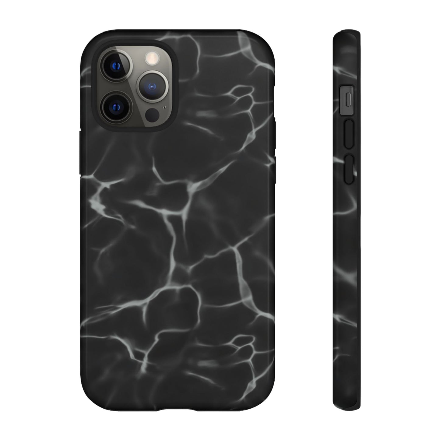 Marble Phone Case Black White