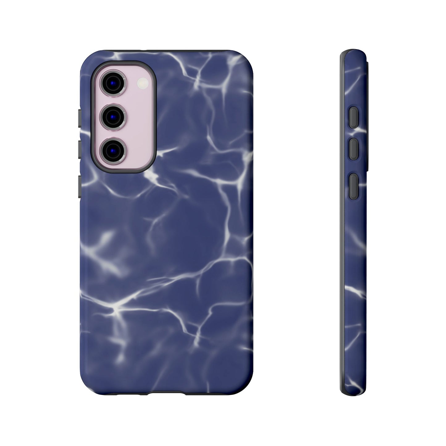 Marble Print Phone Case Dark Blue