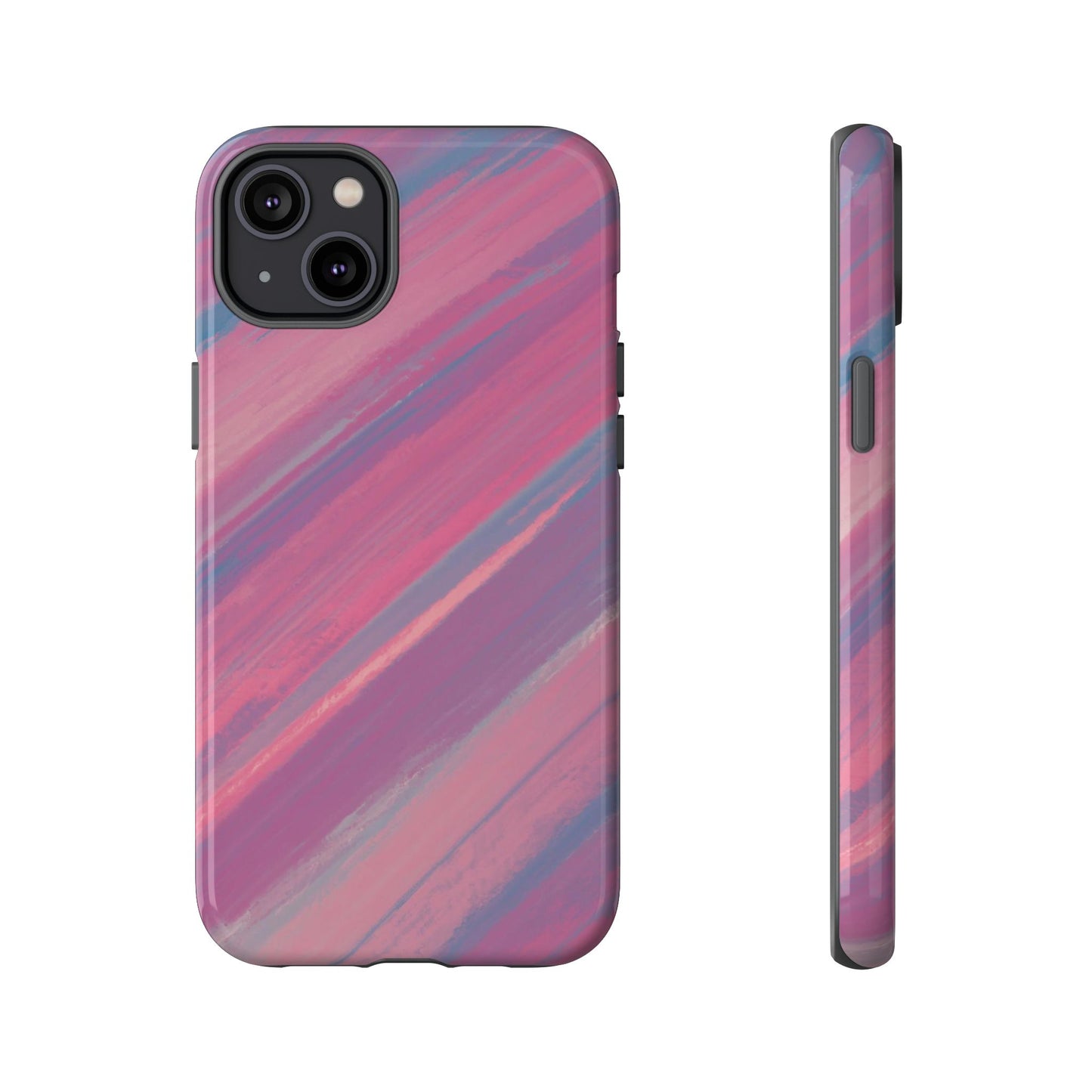 Striped Phone Case Pink