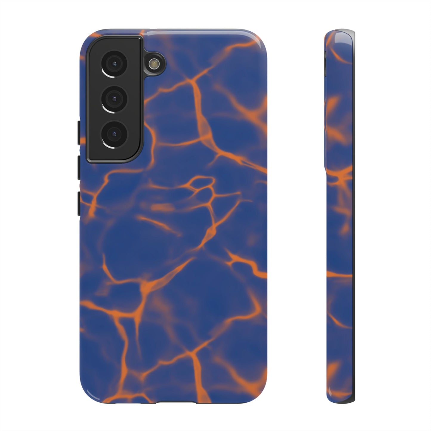 Marble Phone Case Blue Orange