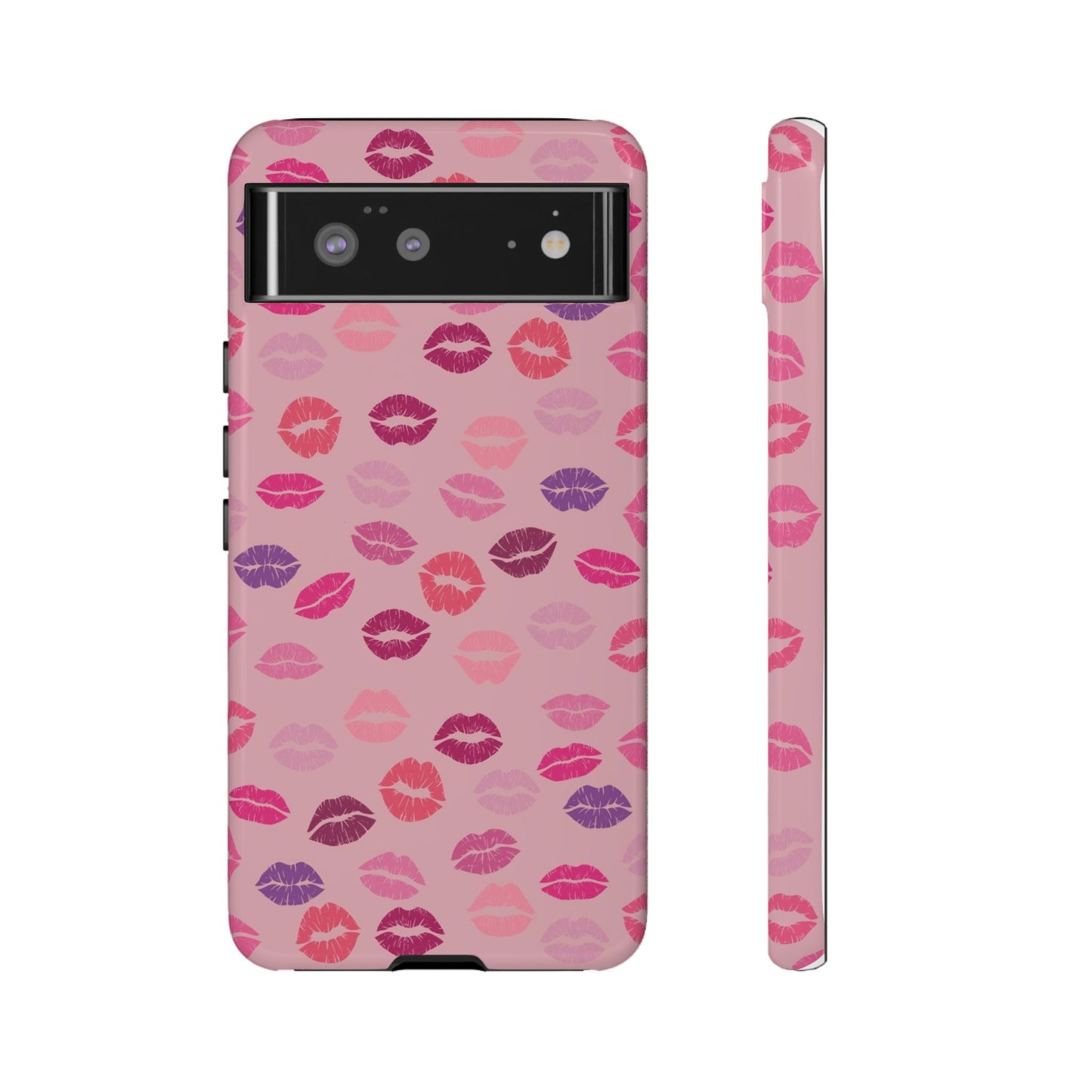 Lipstick Kisses Phone Case Pink