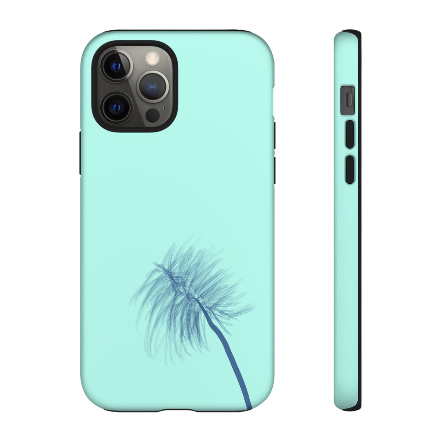 Dandelion Blowball Phone Case Aqua