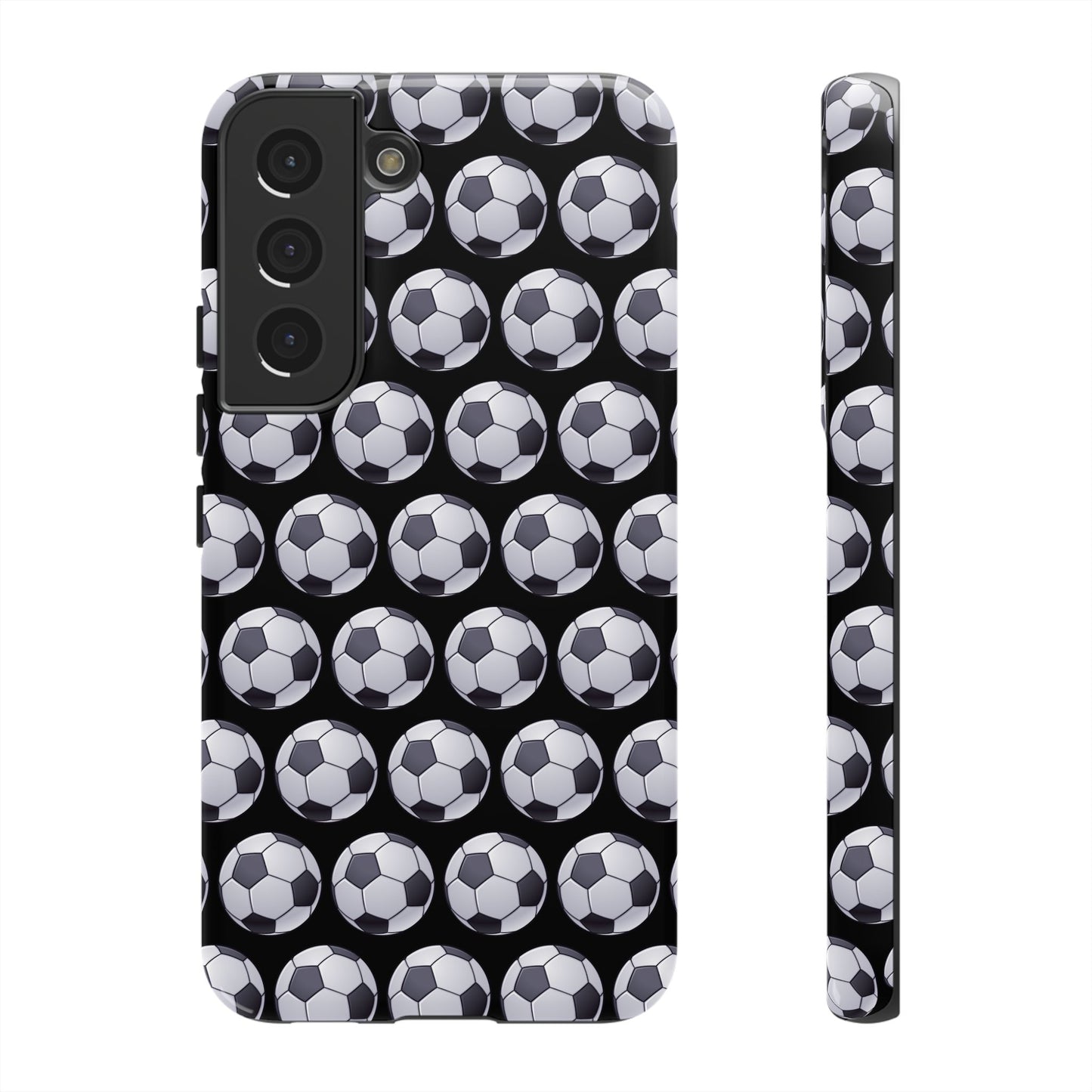 Soccer Ball Phone Case Black