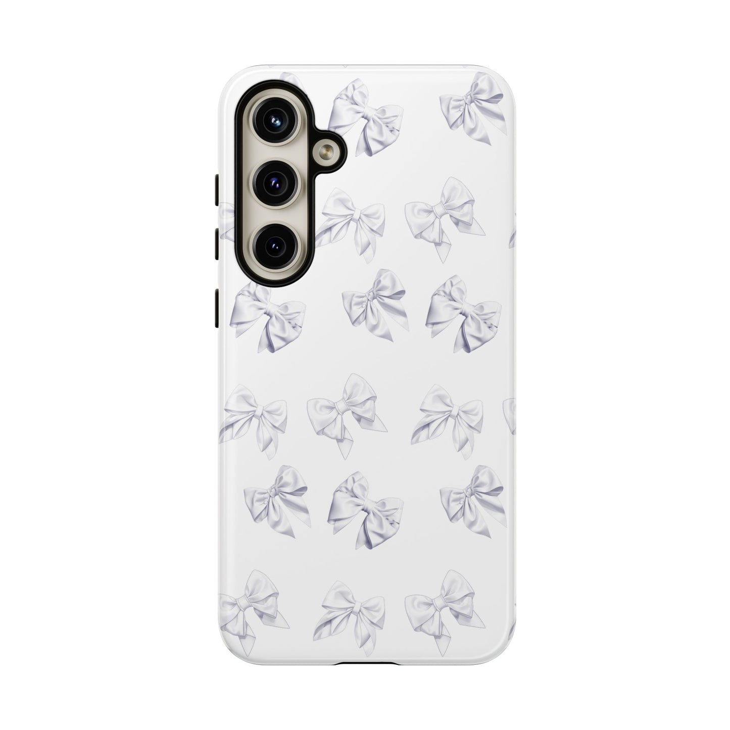 Bow Phone Case White on White