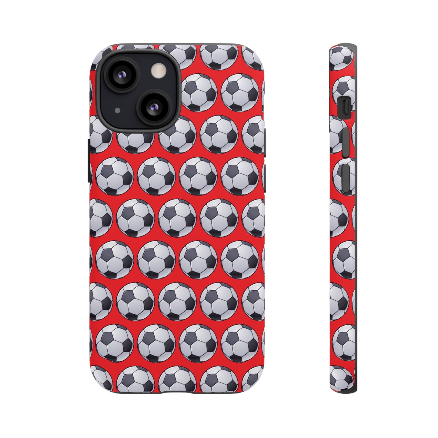 Soccer Ball Phone Case Red