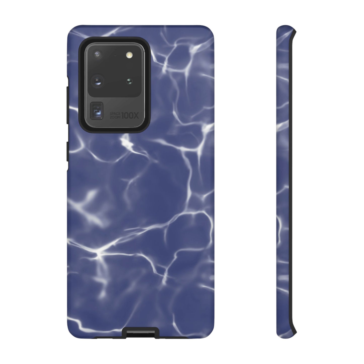 Marble Print Phone Case Dark Blue