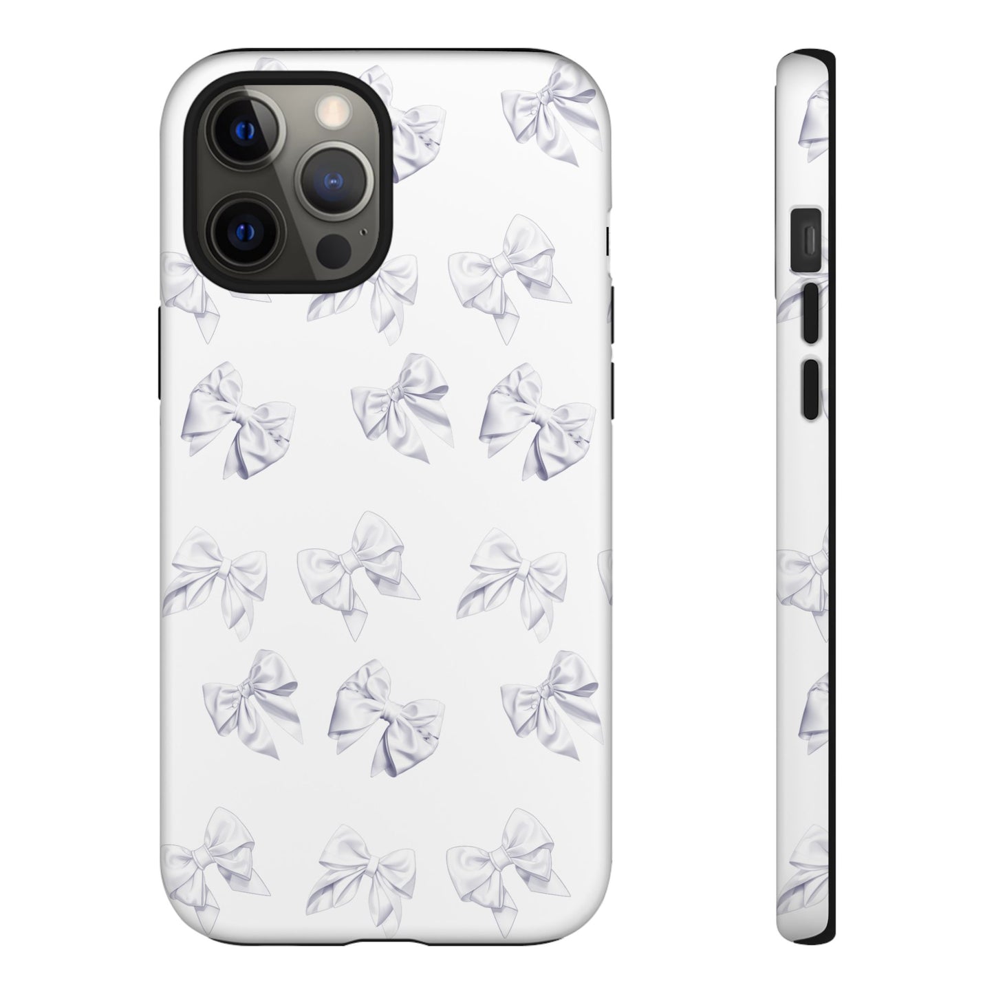 Bow Phone Case White on White