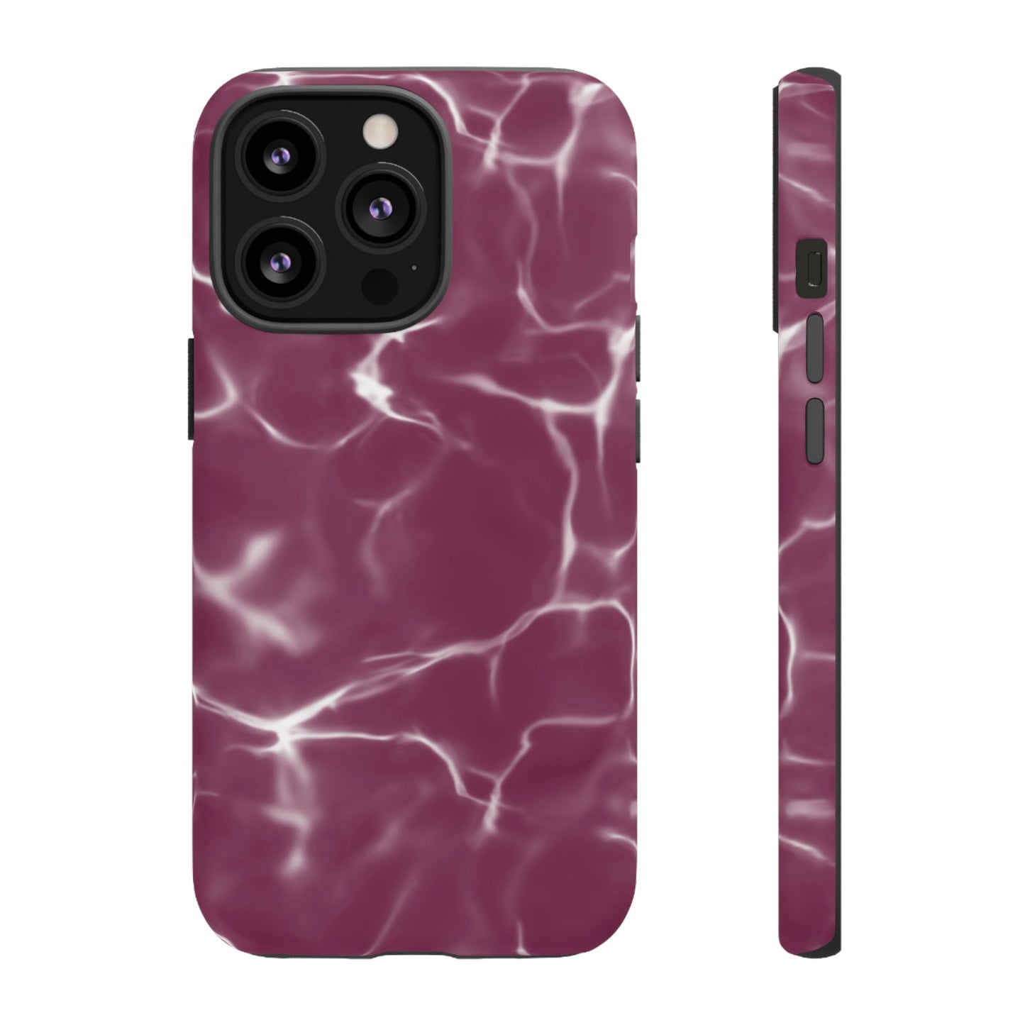 Marble Print Phone Case Maroon