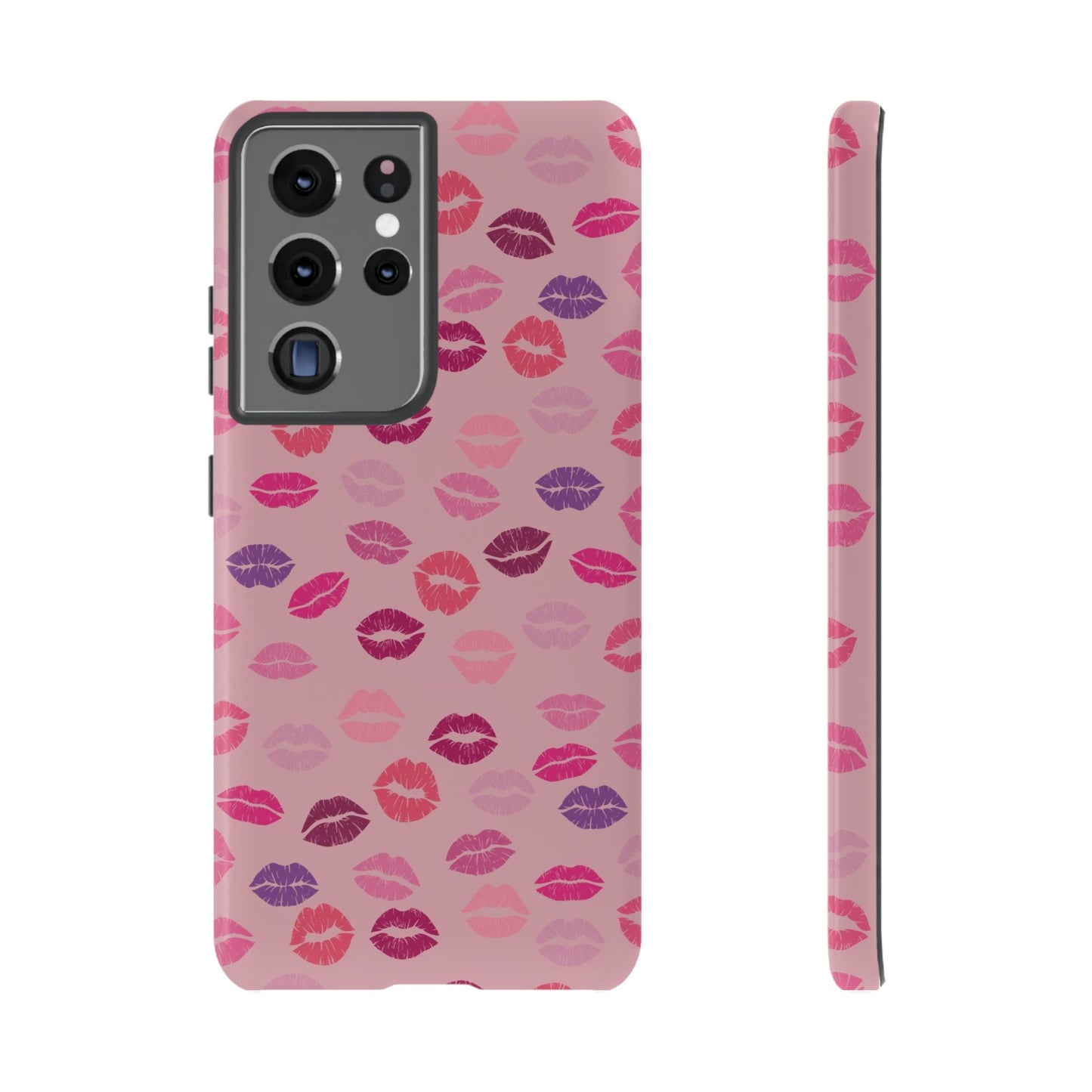 Lipstick Kisses Phone Case Pink