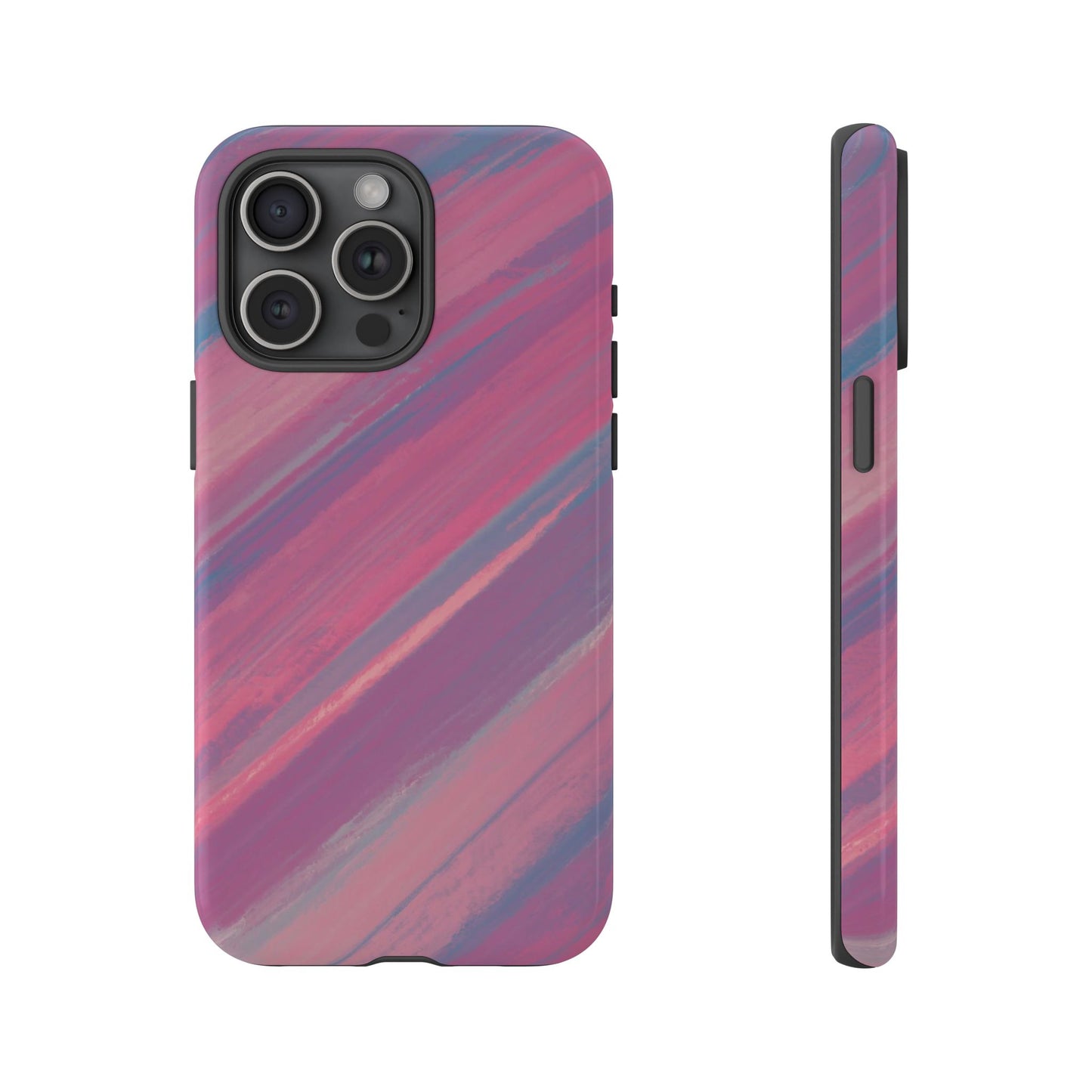 Striped Phone Case Pink