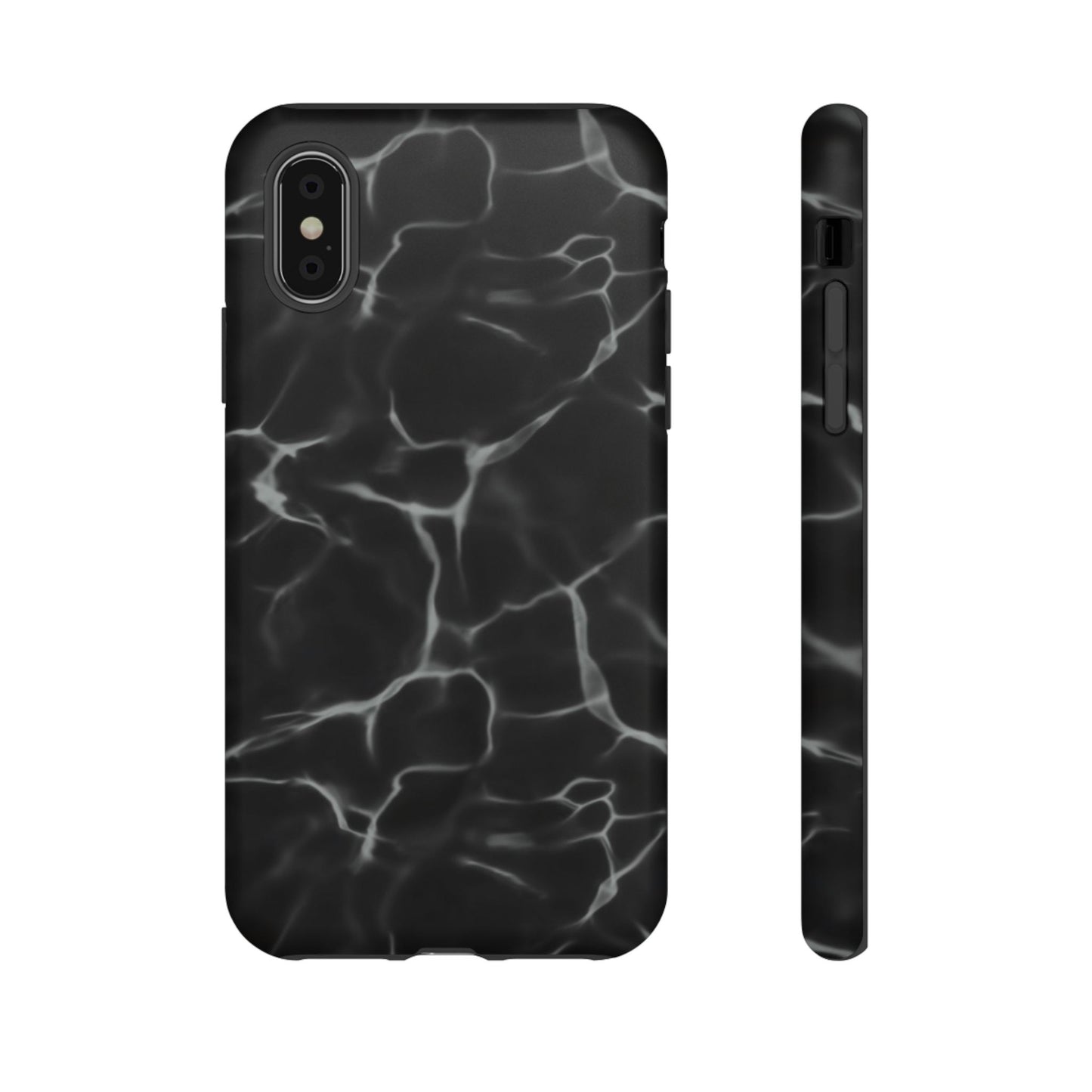 Marble Phone Case Black White