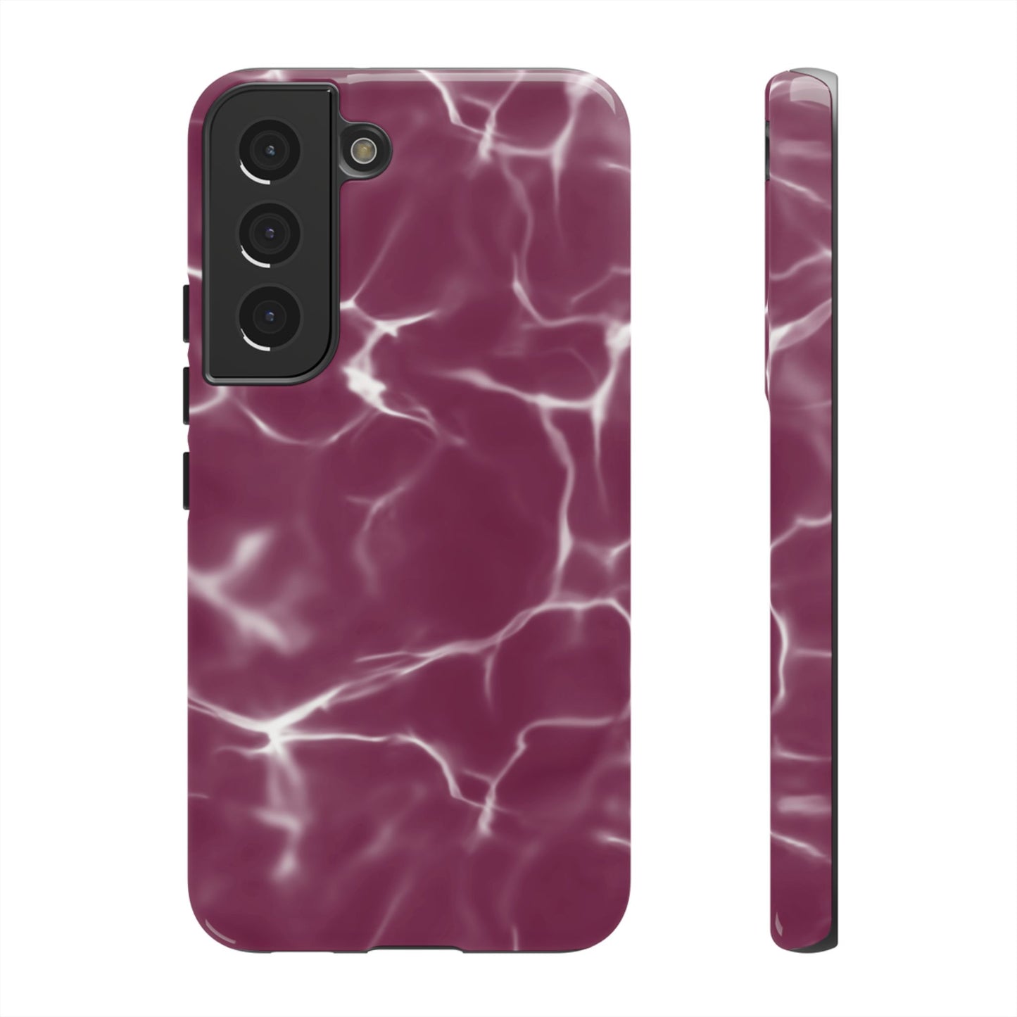 Marble Print Phone Case Maroon