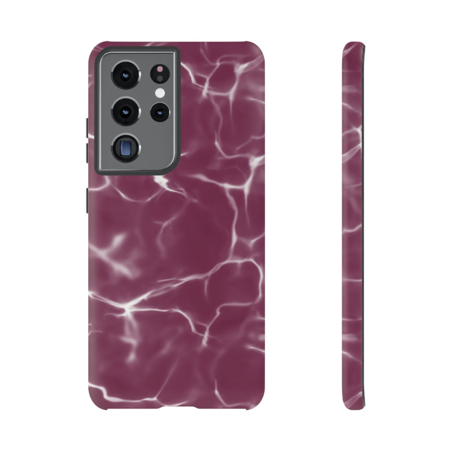 Marble Print Phone Case Maroon