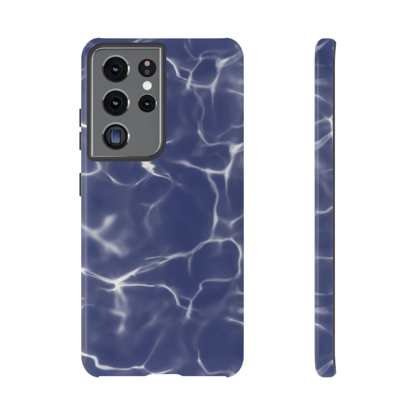 Marble Print Phone Case Dark Blue