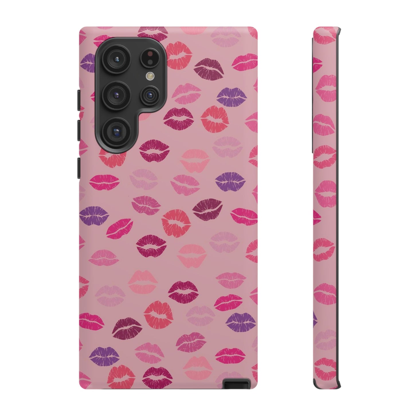 Lipstick Kisses Phone Case Pink