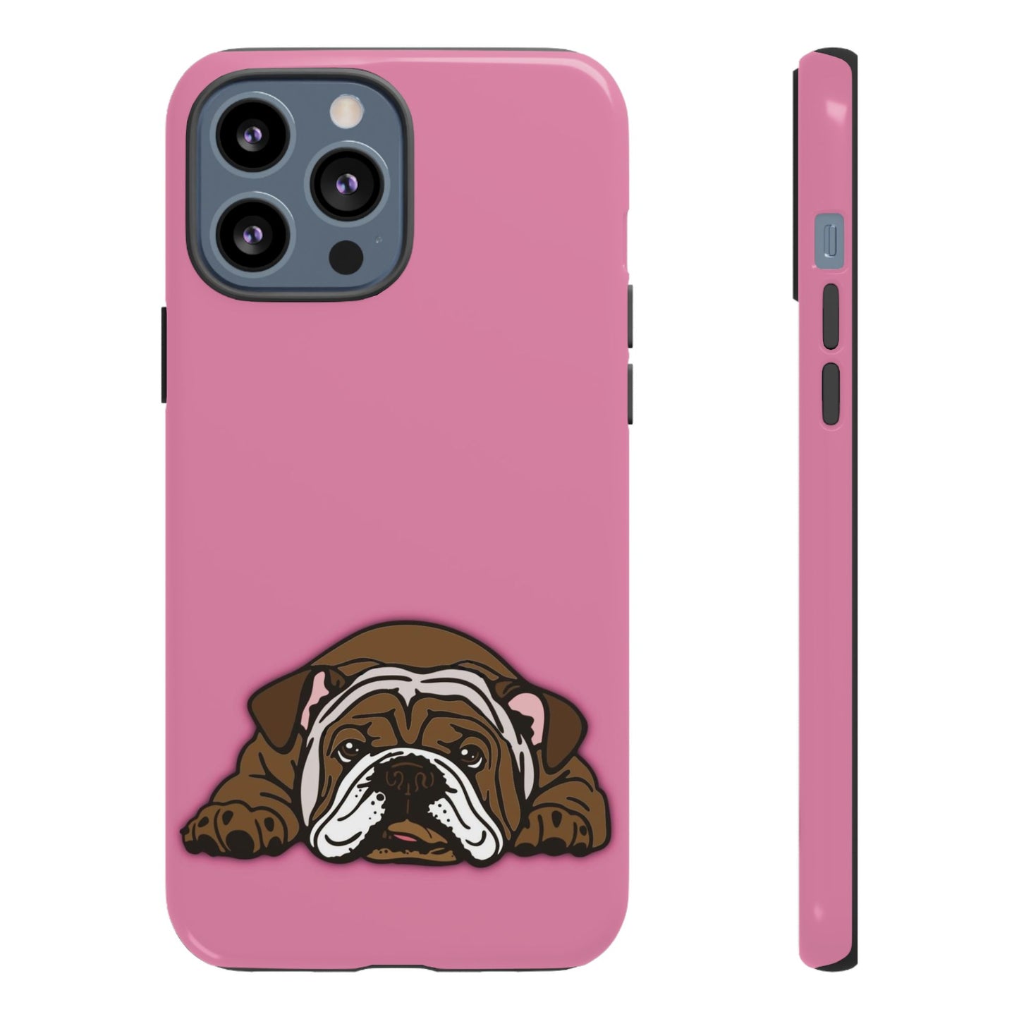 Bulldog Phone Case Pink