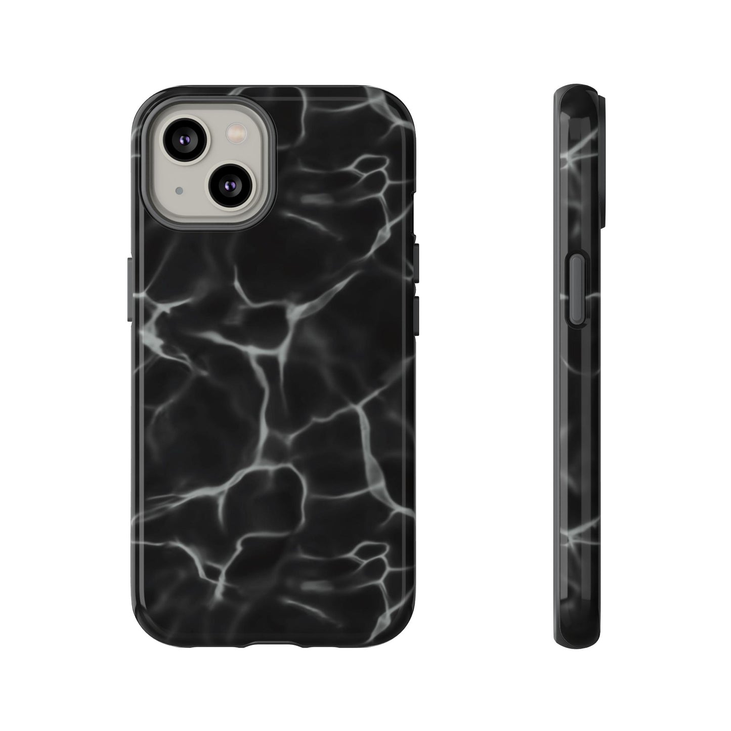 Marble Phone Case Black White